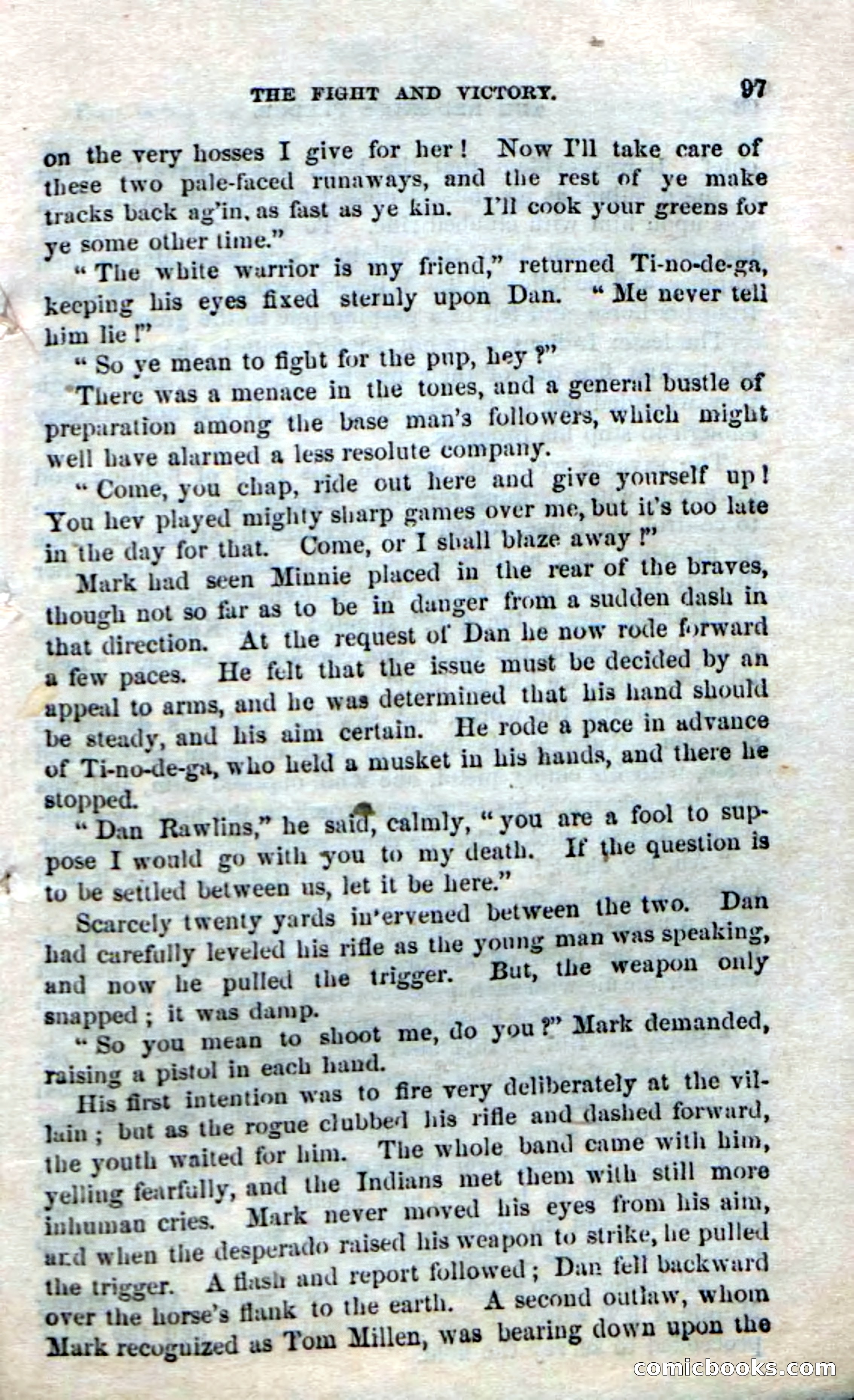 Beadle's Dime Novels No. 166: Red-Skin's Pledge — page 95 of 100