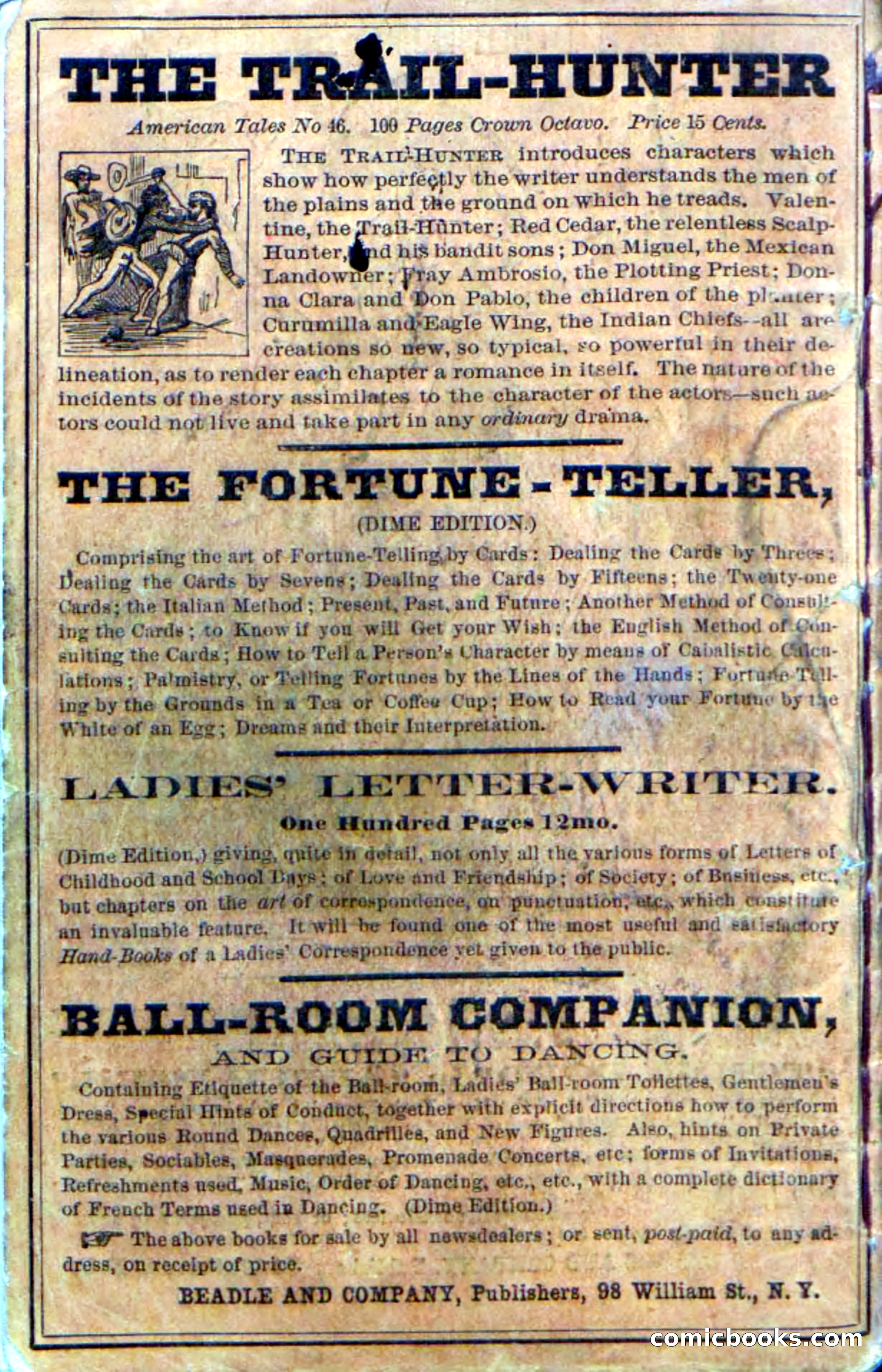 Beadle's Dime Novels No. 166: Red-Skin's Pledge — page 100 of 100
