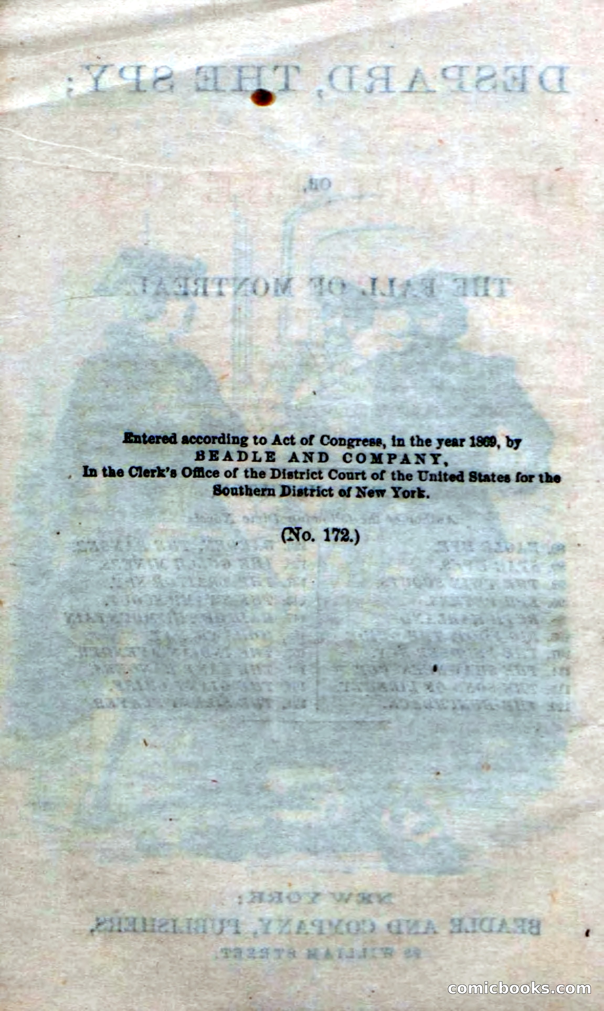 Beadle's Dime Novels No. 172: Despard, the Spy — page 6 of 100