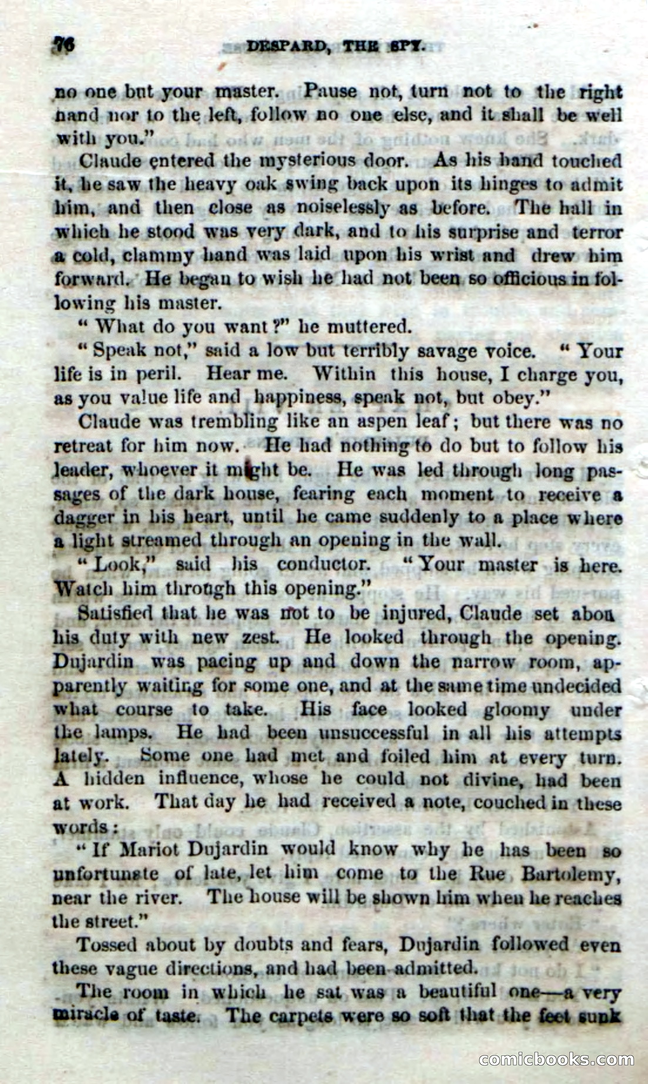 Beadle's Dime Novels No. 172: Despard, the Spy — page 74 of 100