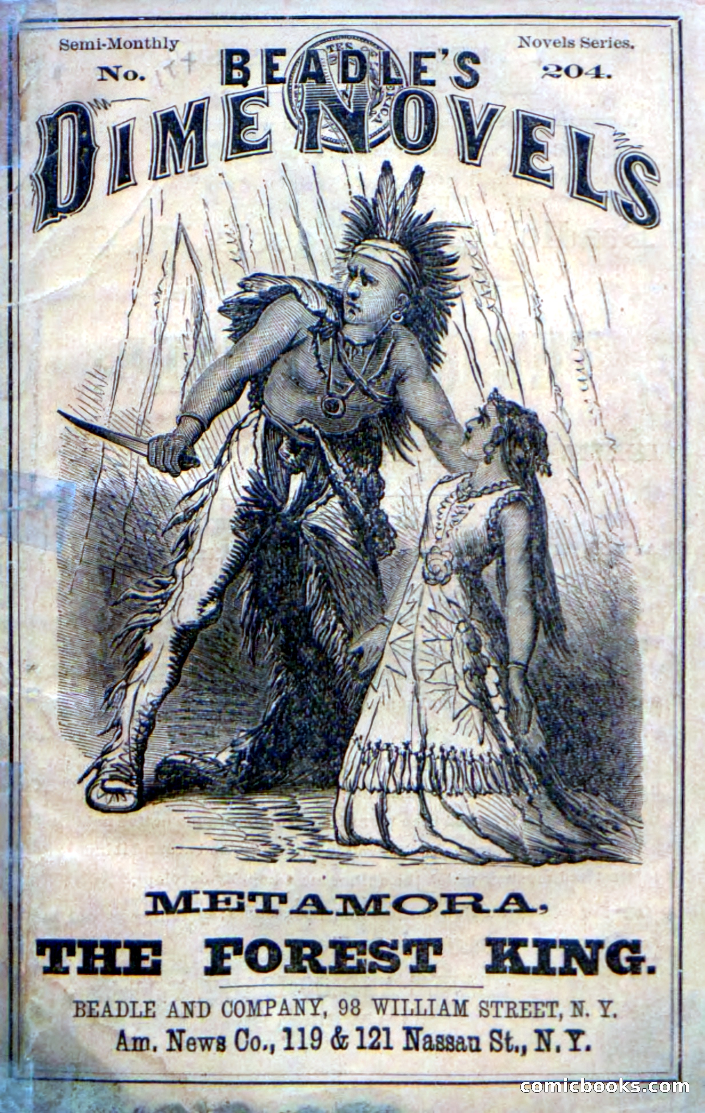 Beadle's Dime Novels No. 204: Metamora; or, The Forest King — page 1 of 98