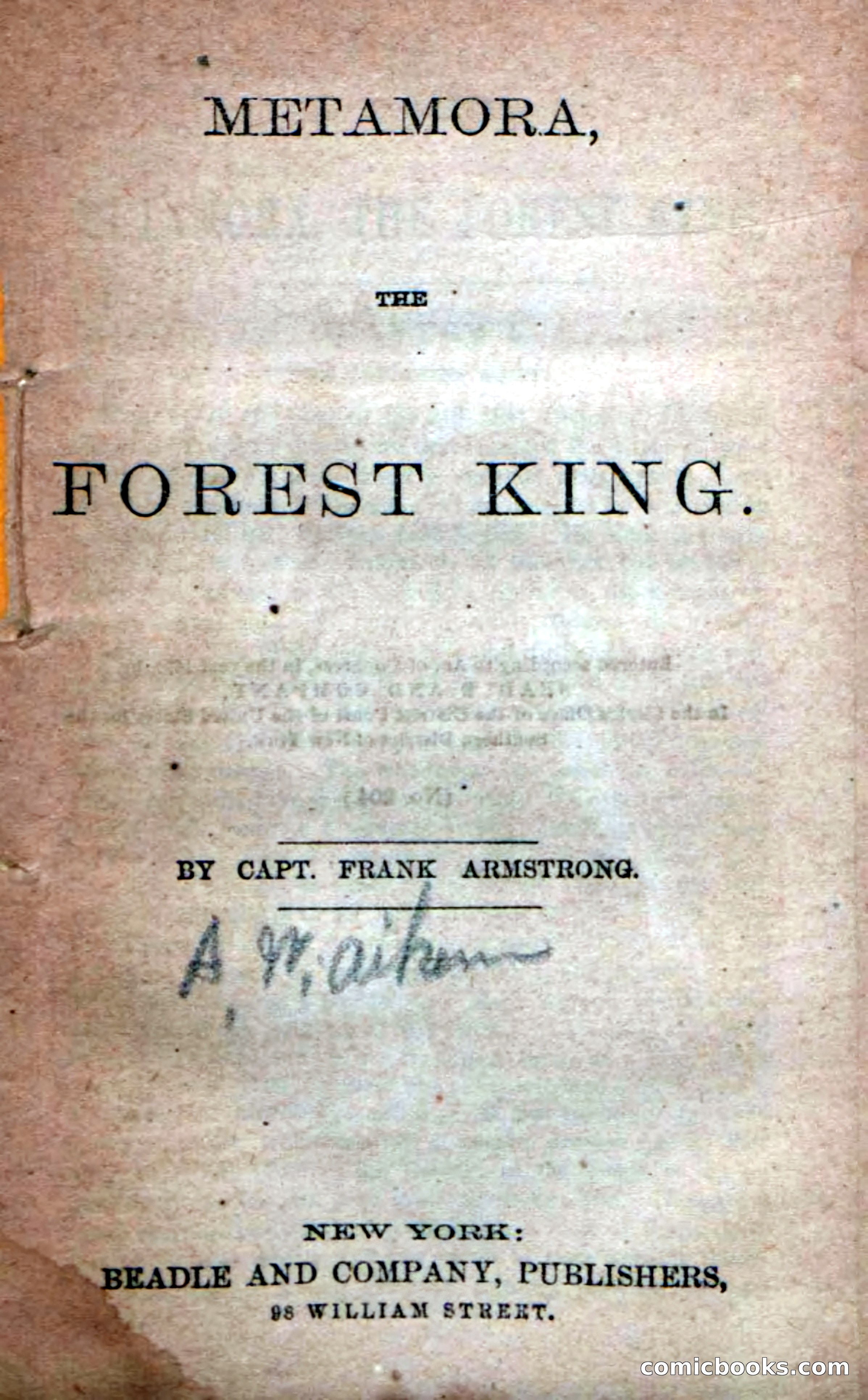 Beadle's Dime Novels No. 204: Metamora; or, The Forest King — page 5 of 98