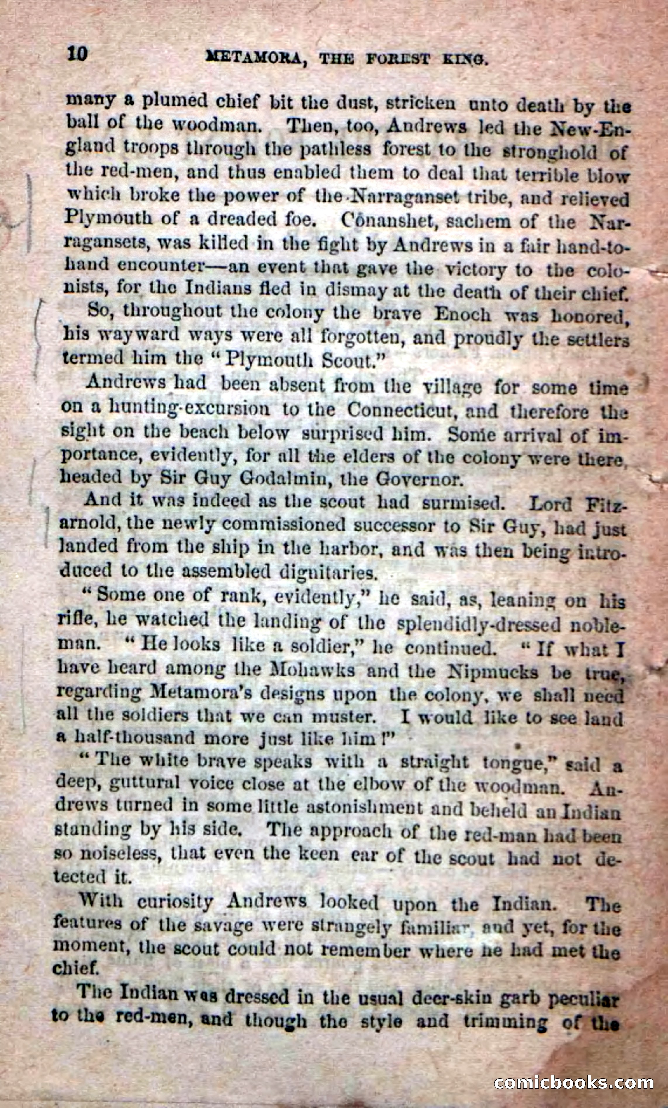 Beadle's Dime Novels No. 204: Metamora; or, The Forest King — page 8 of 98