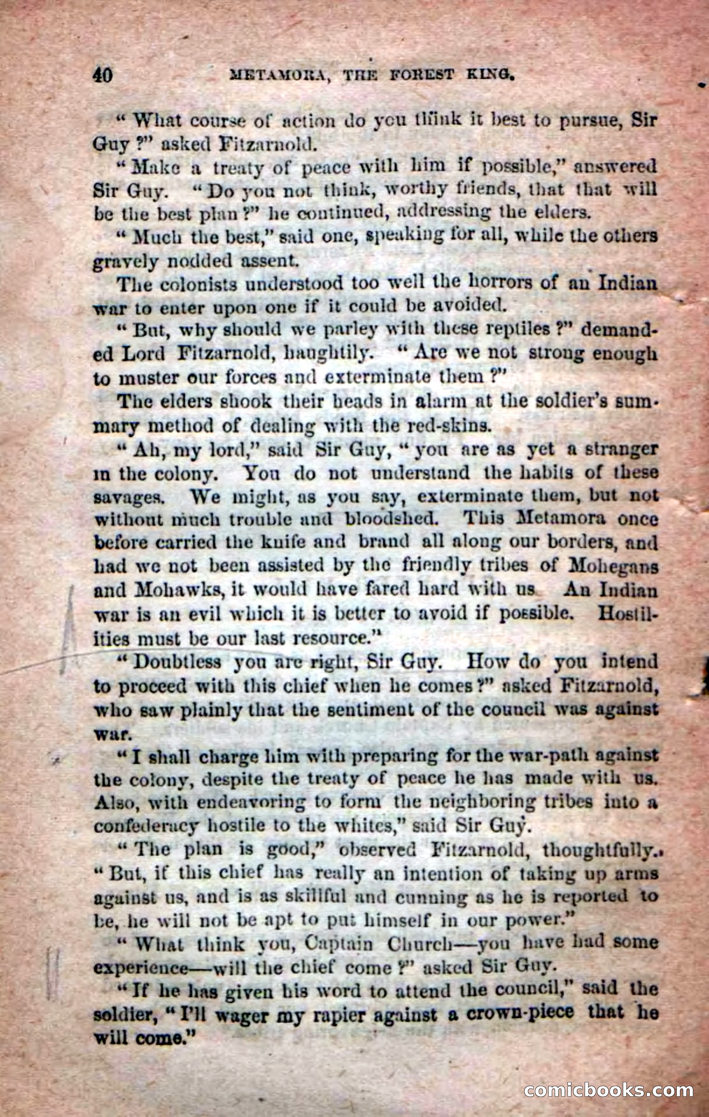 Beadle's Dime Novels No. 204: Metamora; or, The Forest King — page 38 of 98