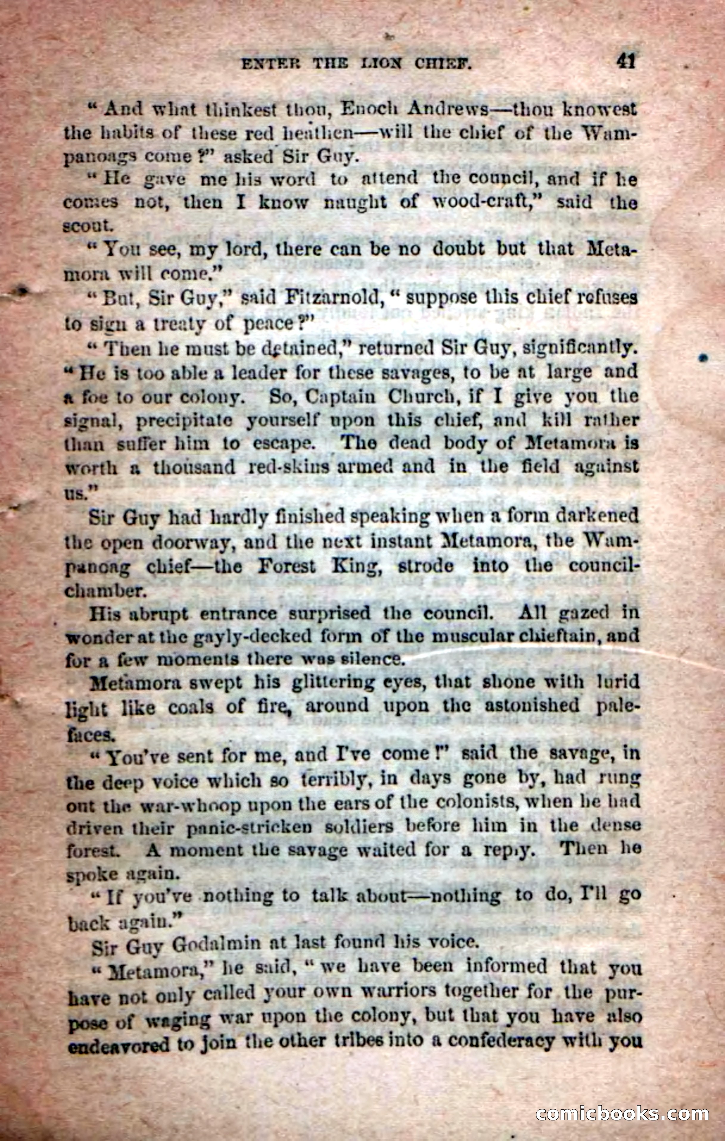 Beadle's Dime Novels No. 204: Metamora; or, The Forest King — page 39 of 98