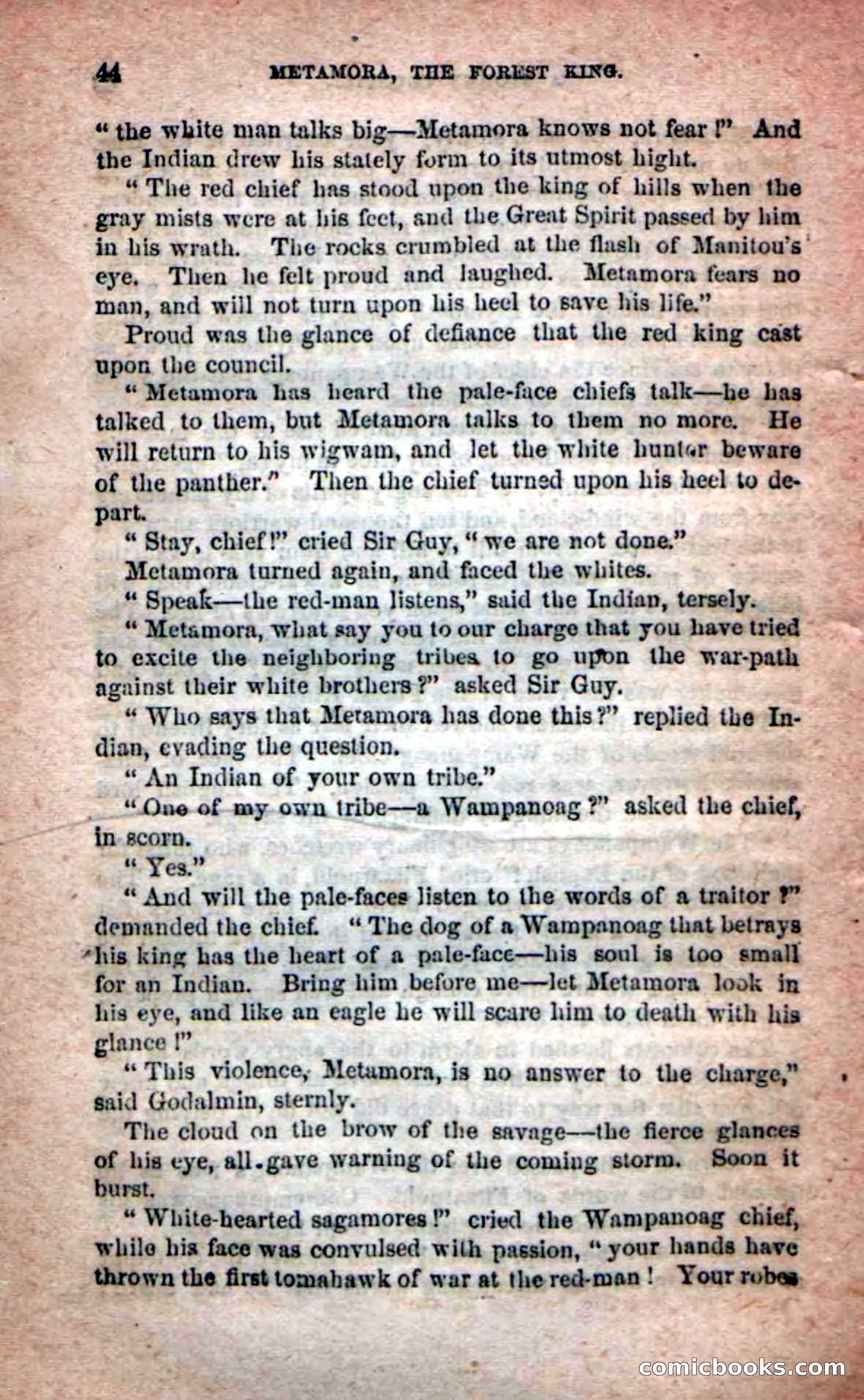 Beadle's Dime Novels No. 204: Metamora; or, The Forest King — page 42 of 98