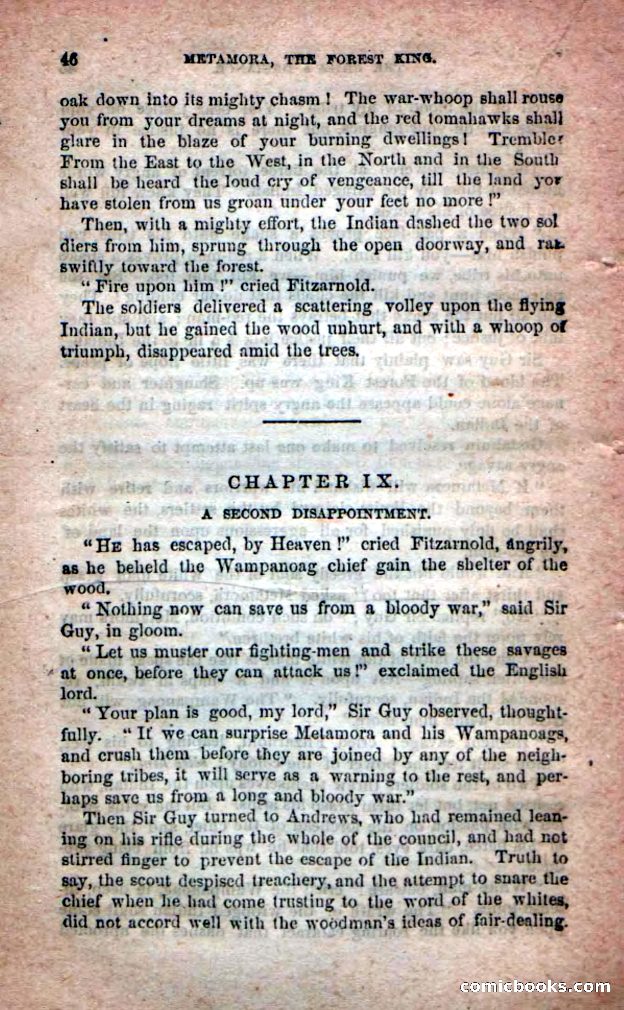 Beadle's Dime Novels No. 204: Metamora; or, The Forest King — page 44 of 98