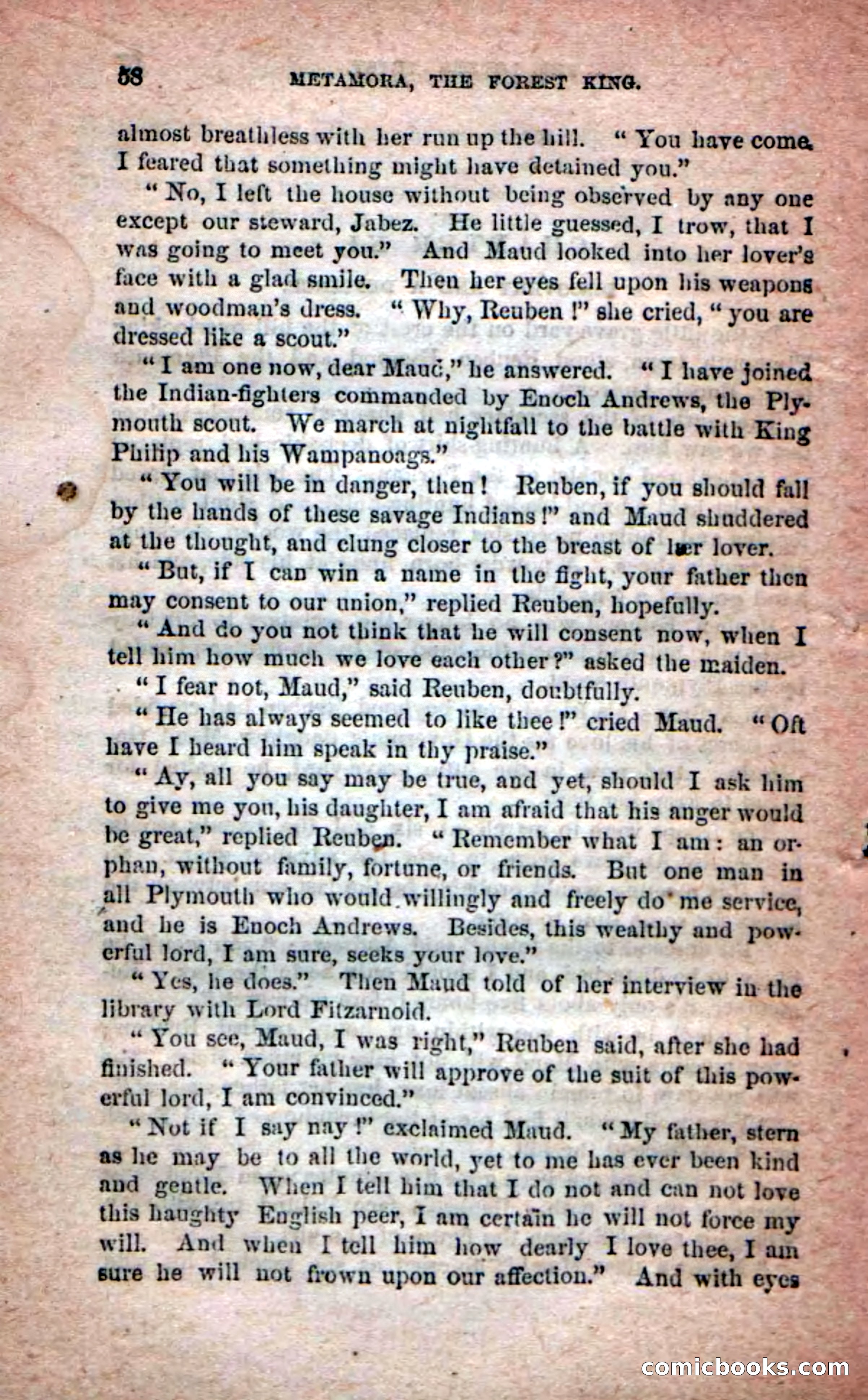 Beadle's Dime Novels No. 204: Metamora; or, The Forest King — page 56 of 98