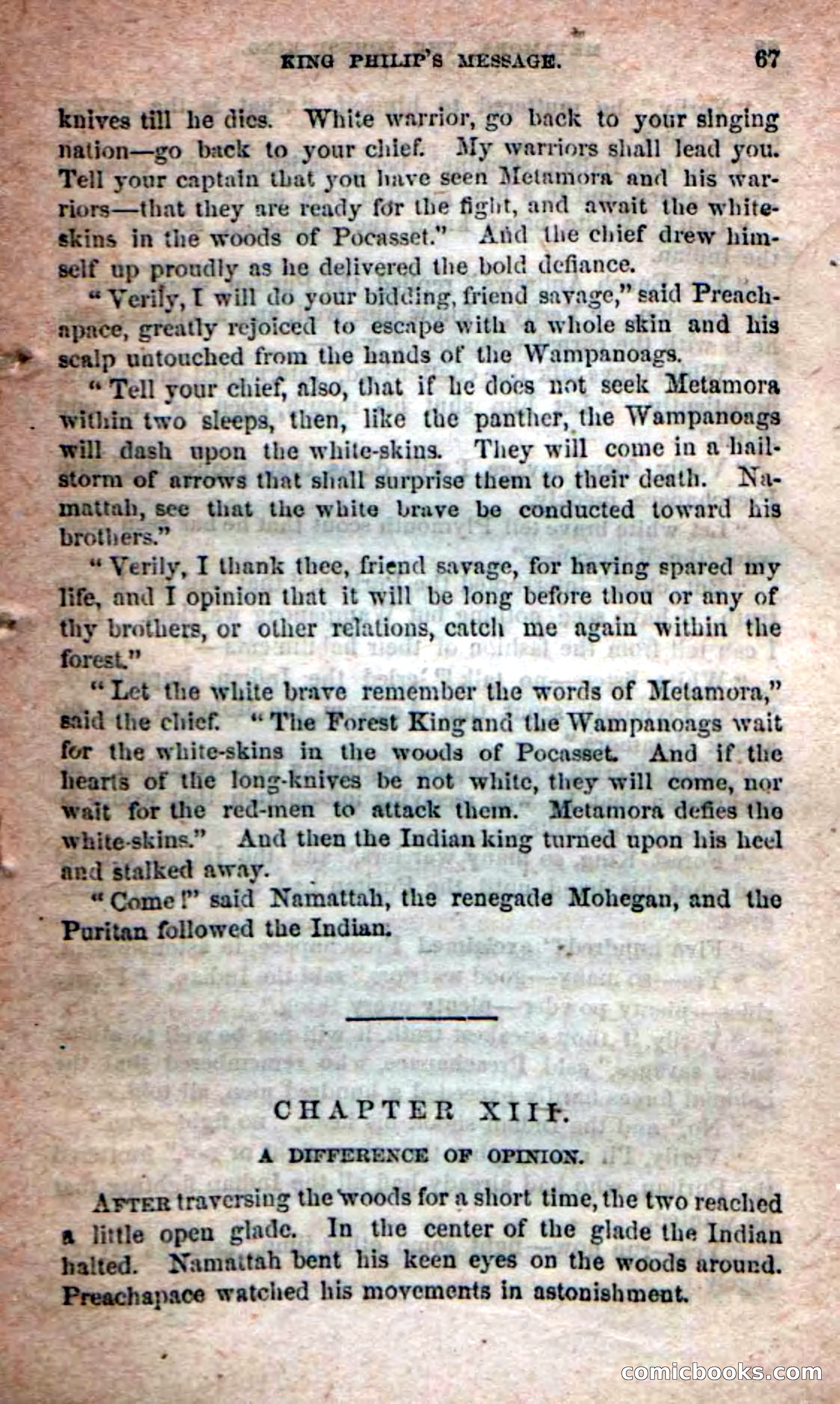 Beadle's Dime Novels No. 204: Metamora; or, The Forest King — page 65 of 98