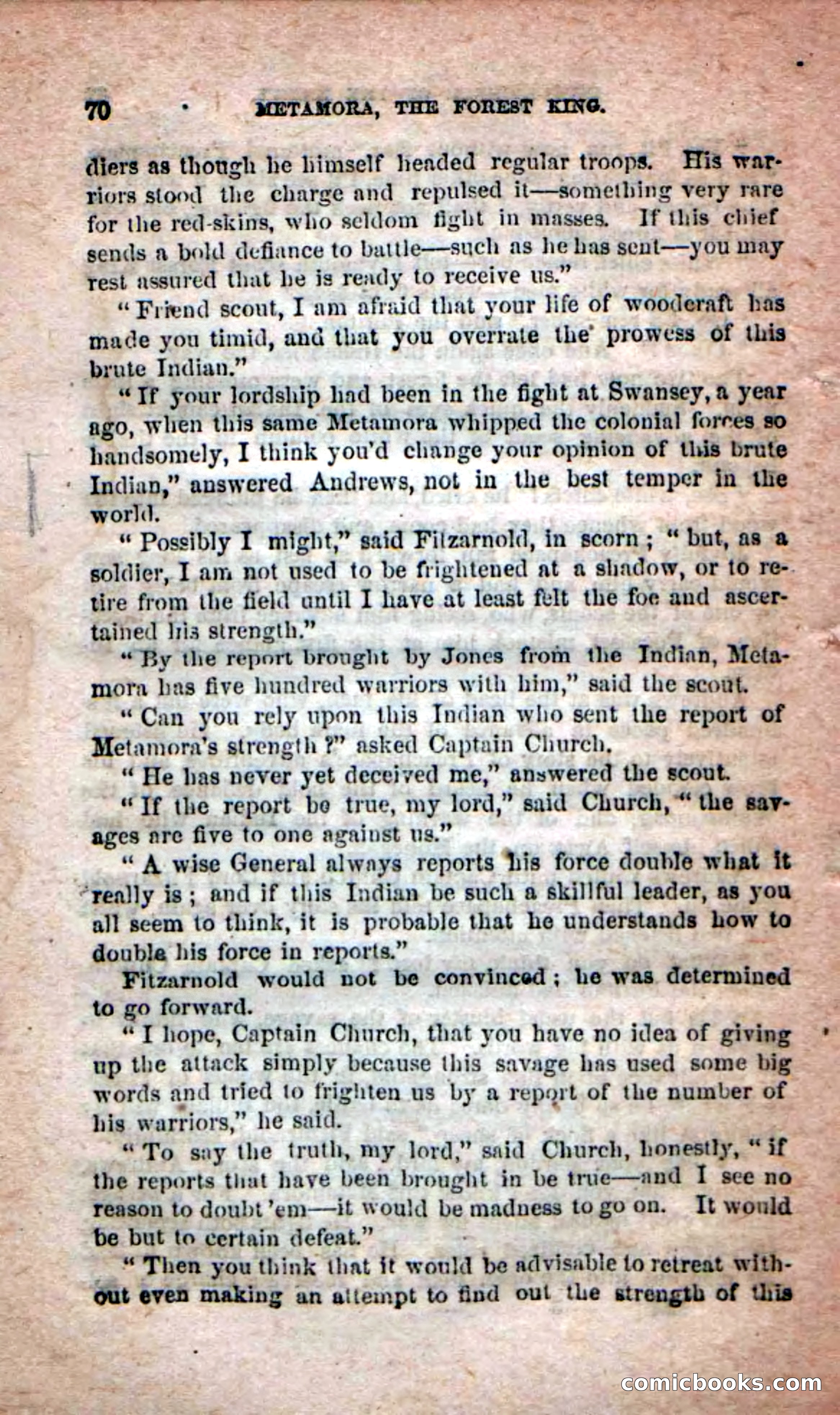 Beadle's Dime Novels No. 204: Metamora; or, The Forest King — page 68 of 98