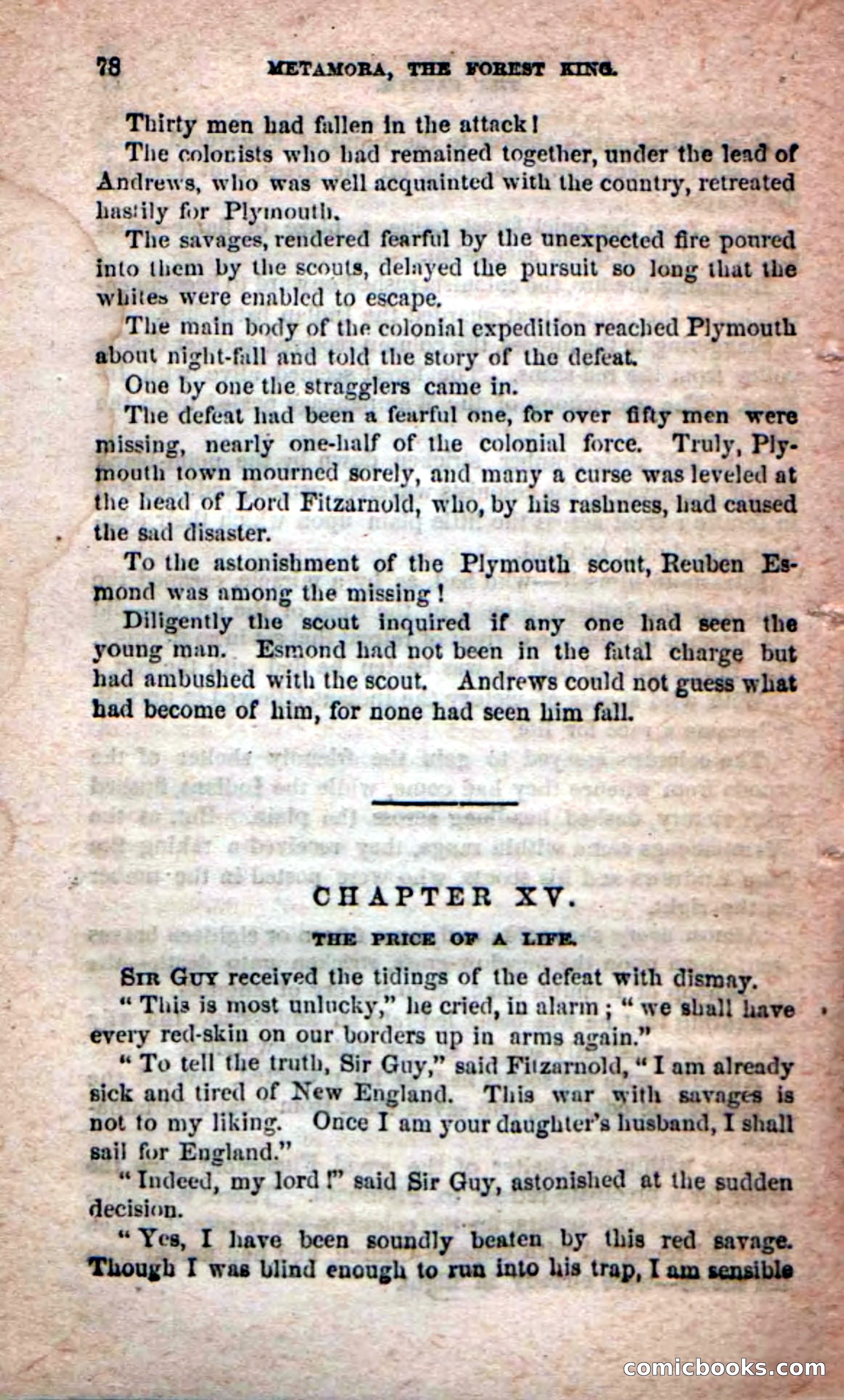 Beadle's Dime Novels No. 204: Metamora; or, The Forest King — page 76 of 98