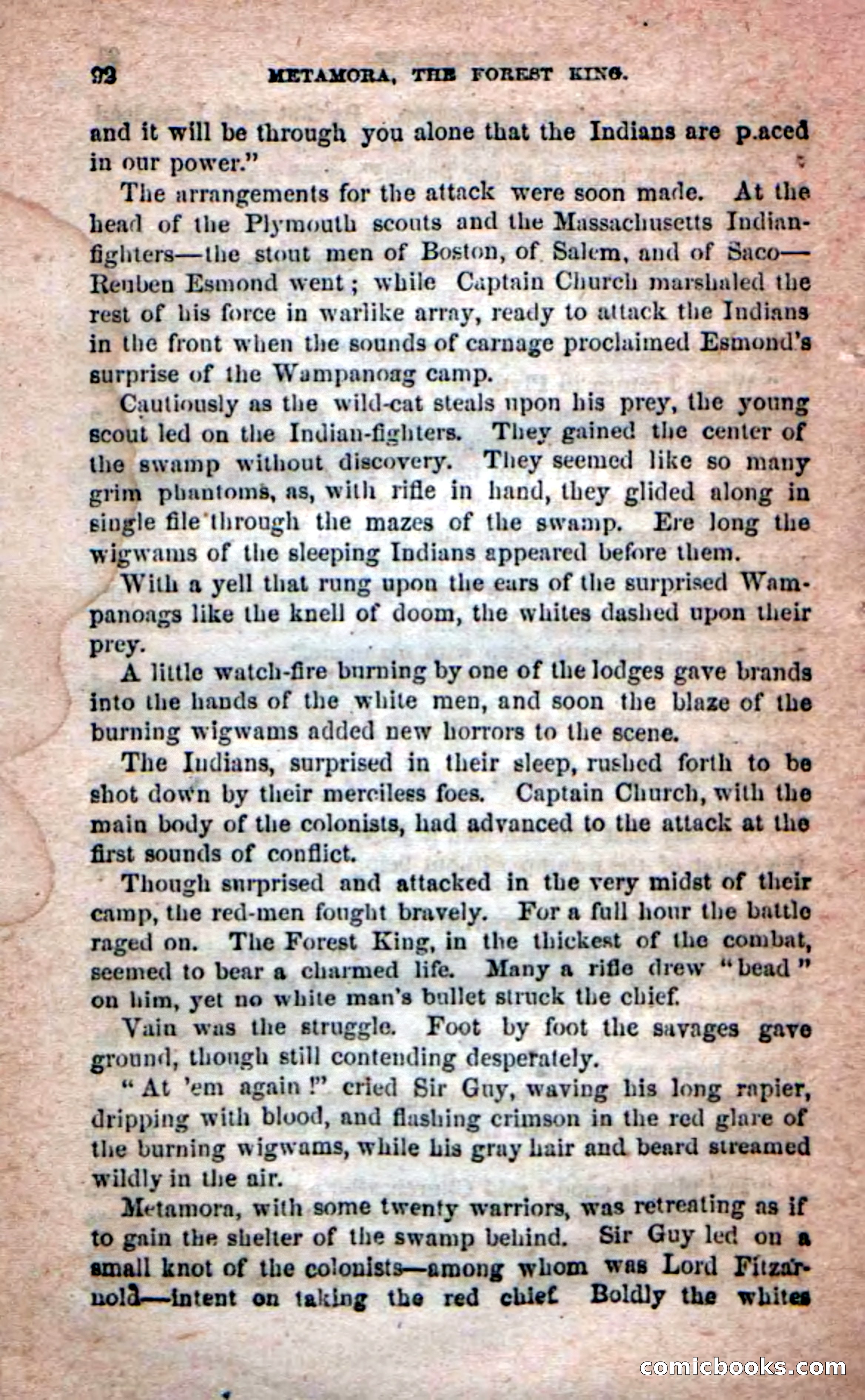 Beadle's Dime Novels No. 204: Metamora; or, The Forest King — page 88 of 98
