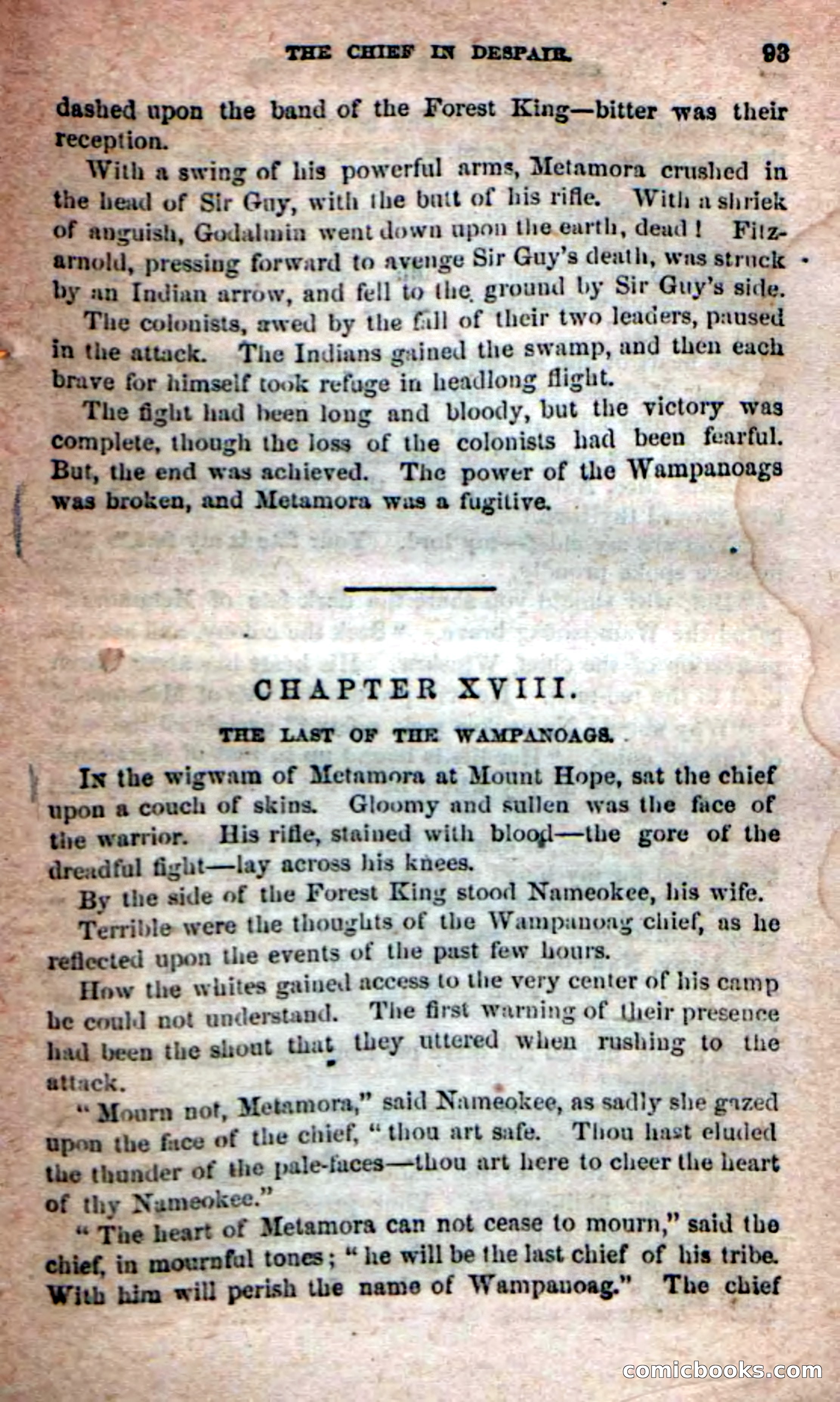 Beadle's Dime Novels No. 204: Metamora; or, The Forest King — page 89 of 98