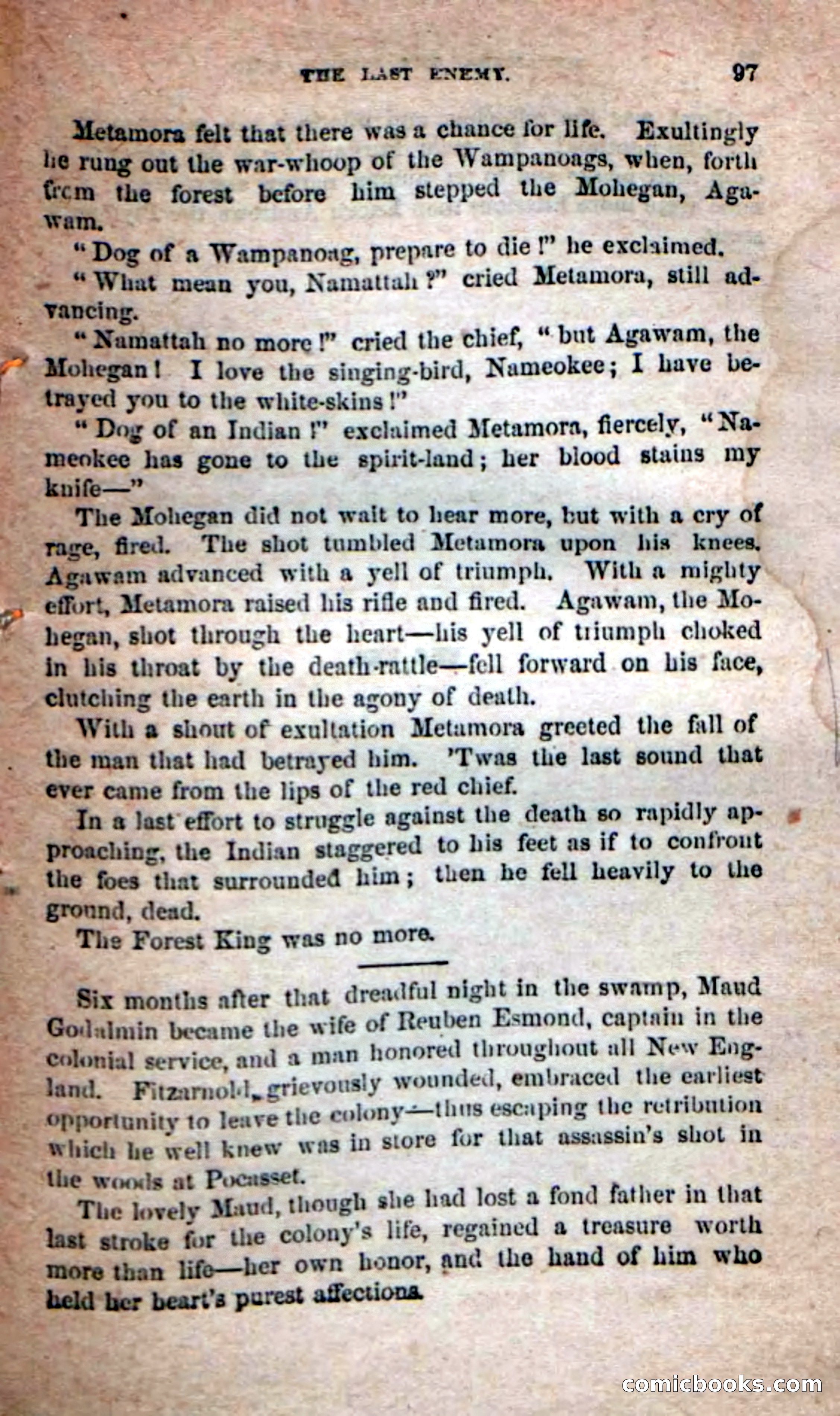 Beadle's Dime Novels No. 204: Metamora; or, The Forest King — page 93 of 98
