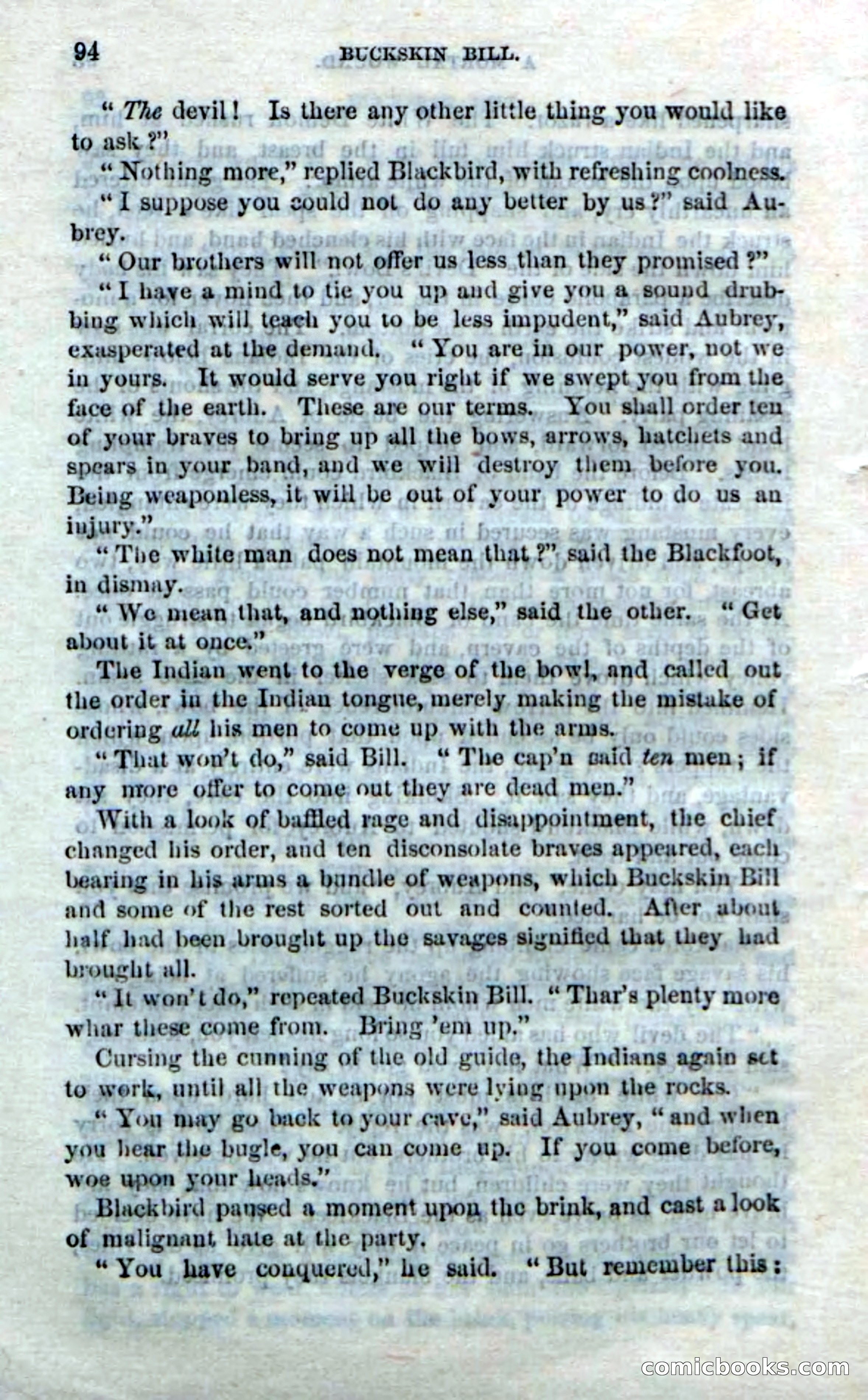 Beadle's Dime Novels No. 206: Buckskin Bill — page 92 of 100