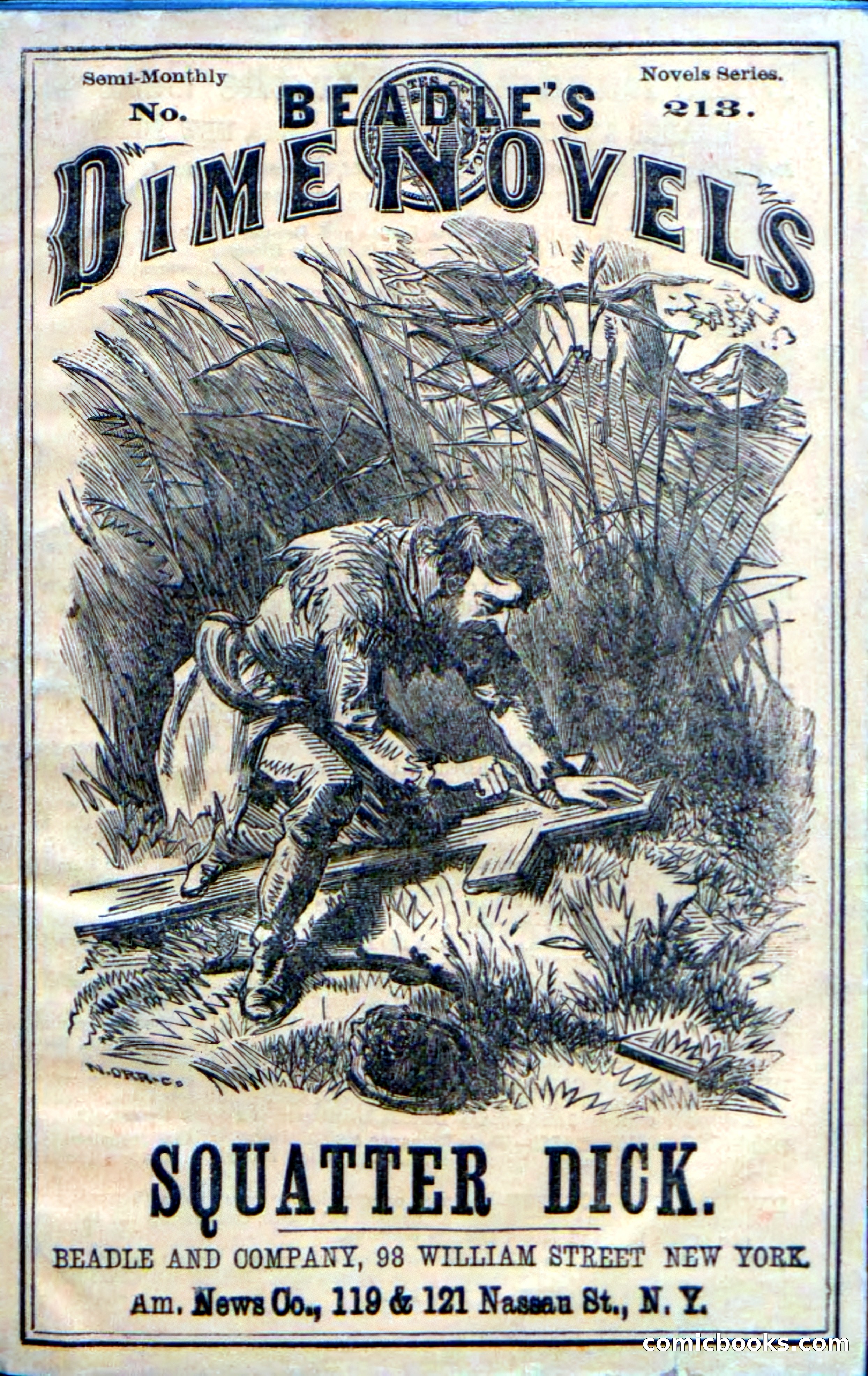 Beadle's Dime Novels No. 213: Squatter Dick — page 1 of 100