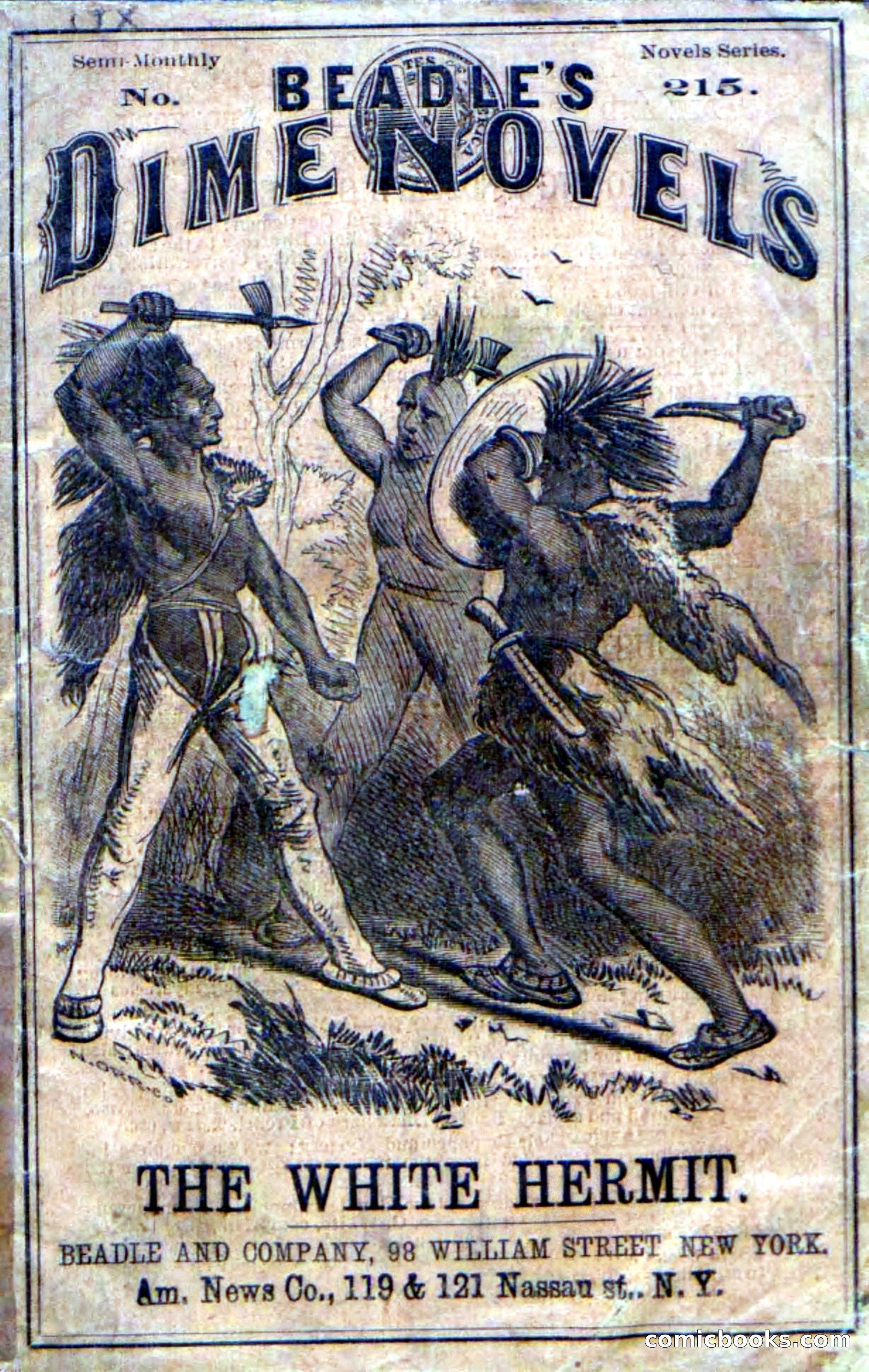 Beadle's Dime Novels No. 215: The White Hermit — page 1 of 98