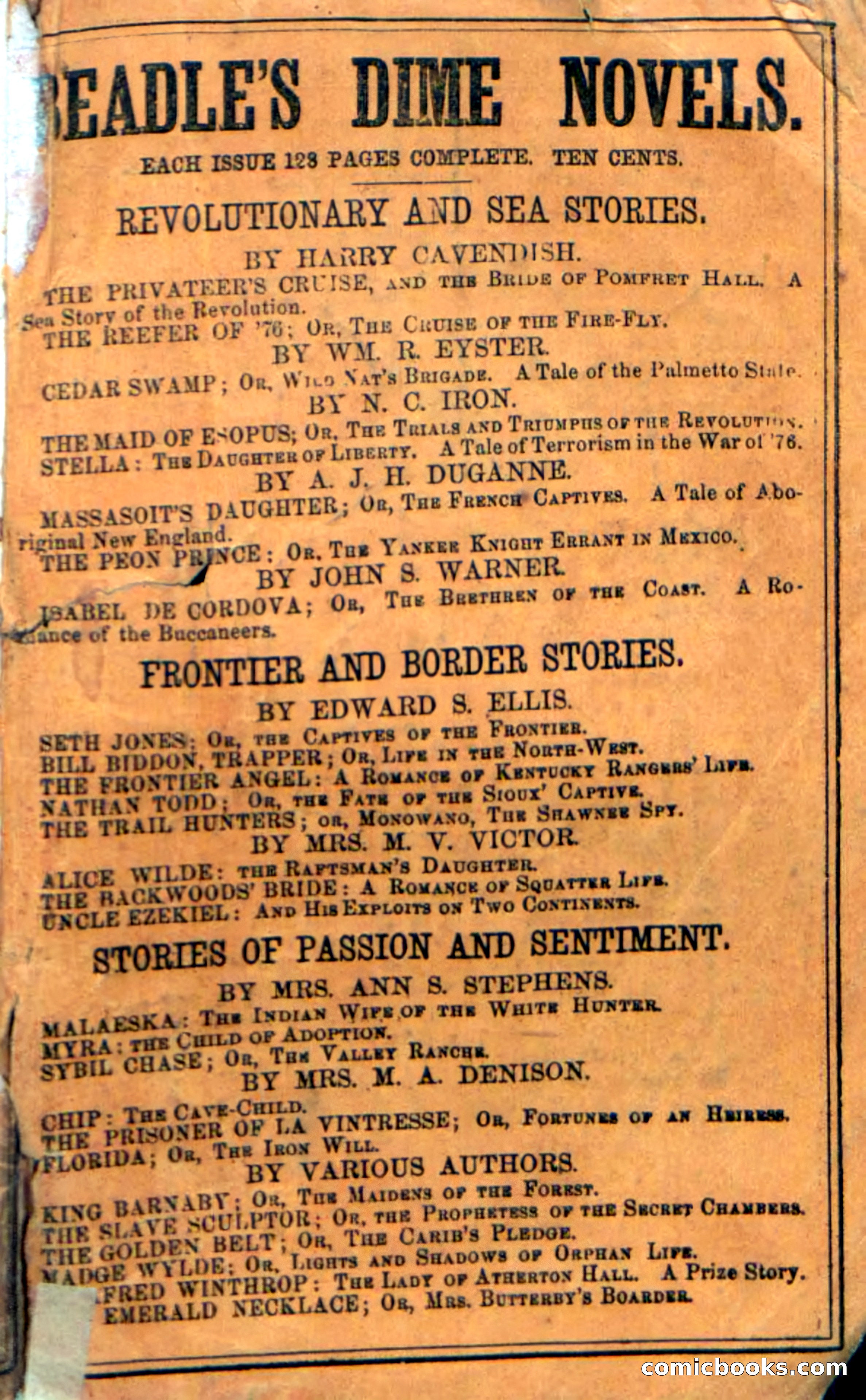 Beadle's Dime Novels No. 23 — page 138 of 139