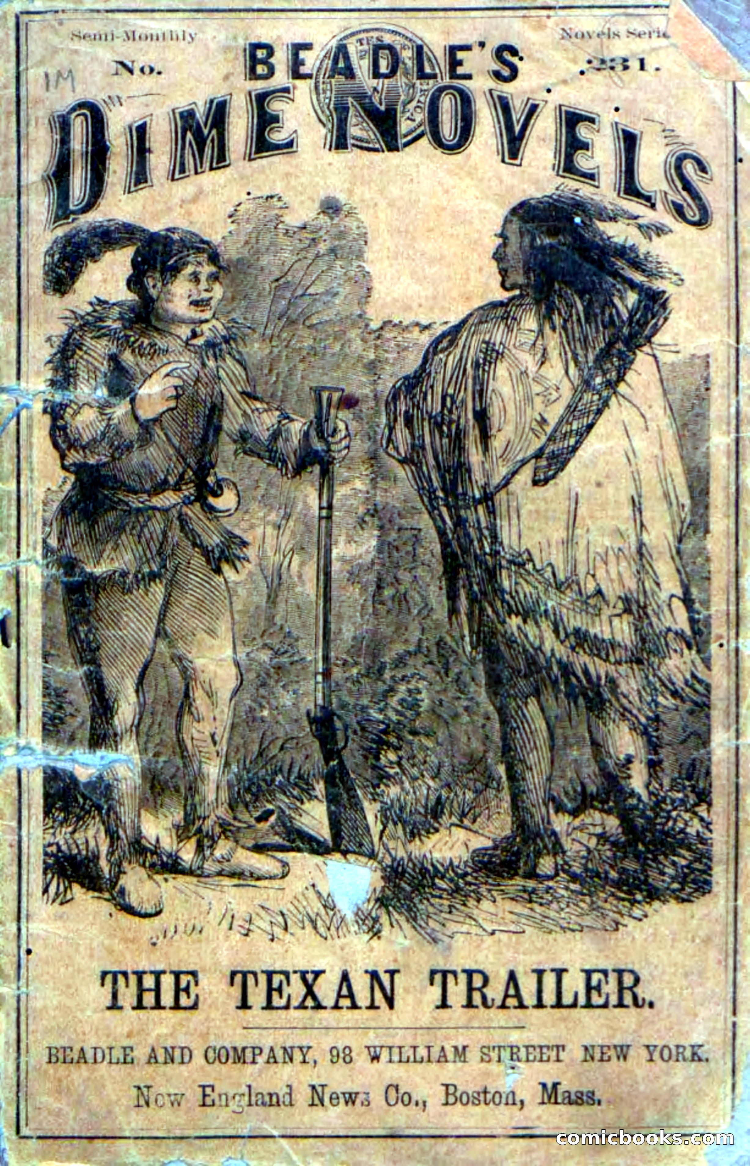 Beadle's Dime Novels No. 231: The Texan Trailer — page 1 of 54