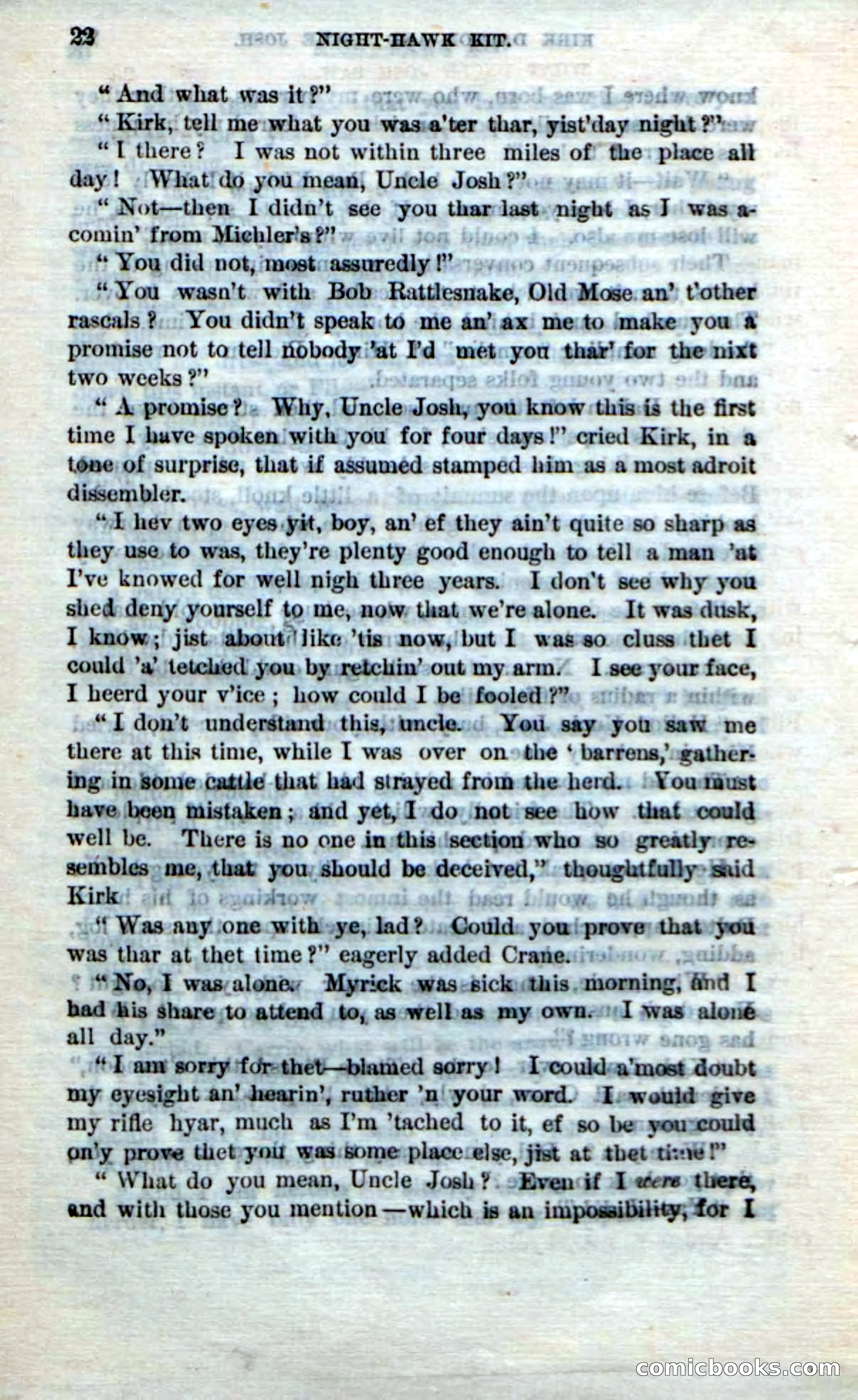 Beadle's Dime Novels No. 238: Night-Hawk Kit — page 20 of 100