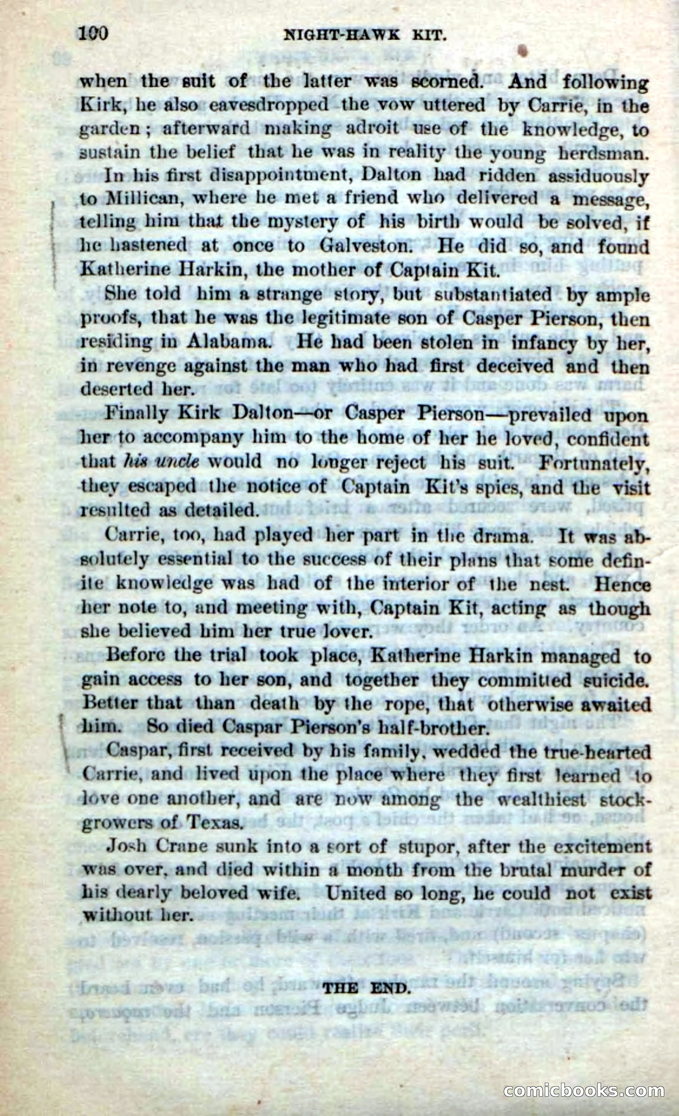 Beadle's Dime Novels No. 238: Night-Hawk Kit — page 98 of 100