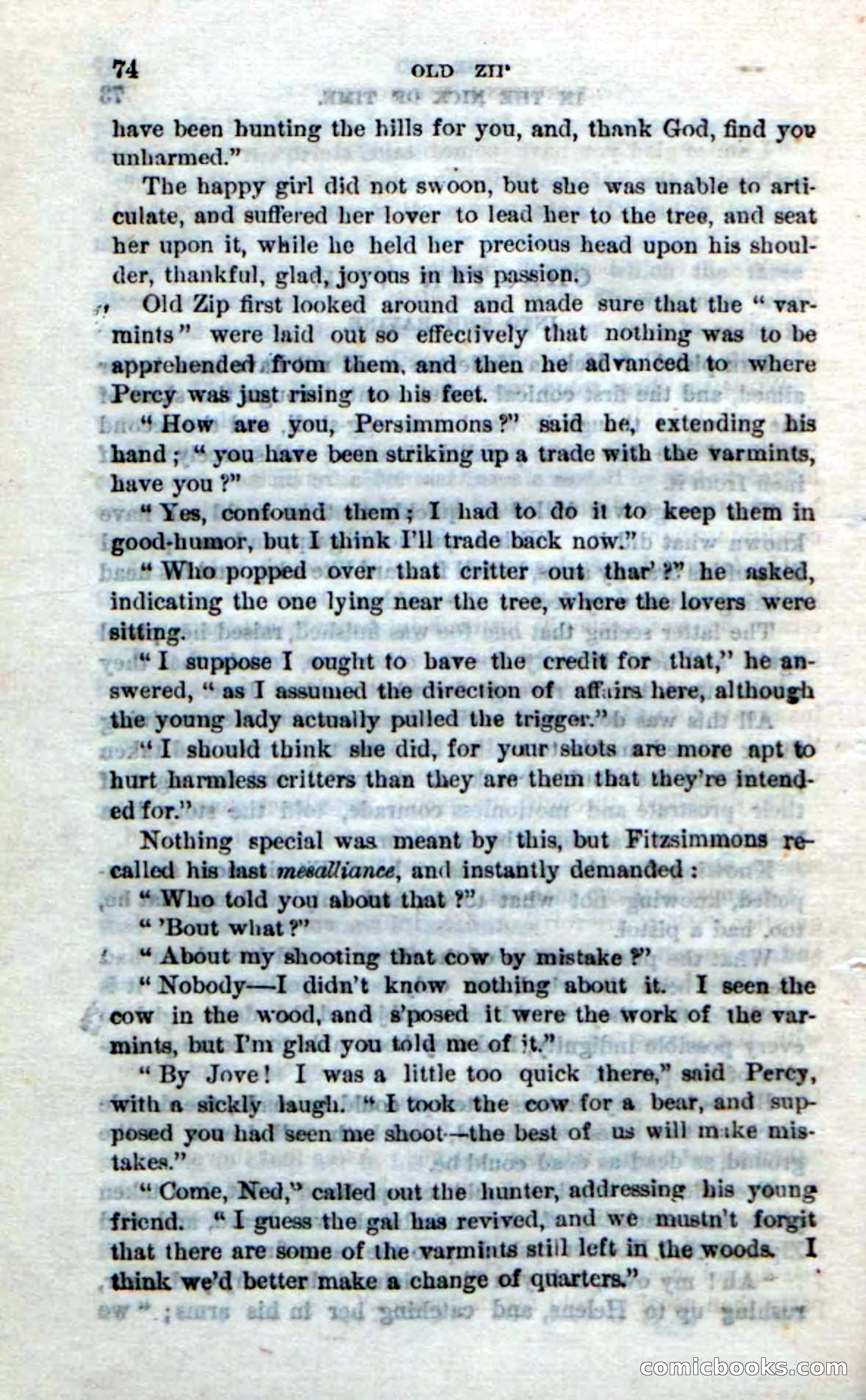 Beadle's Dime Novels No. 239: Old Zip — page 70 of 100