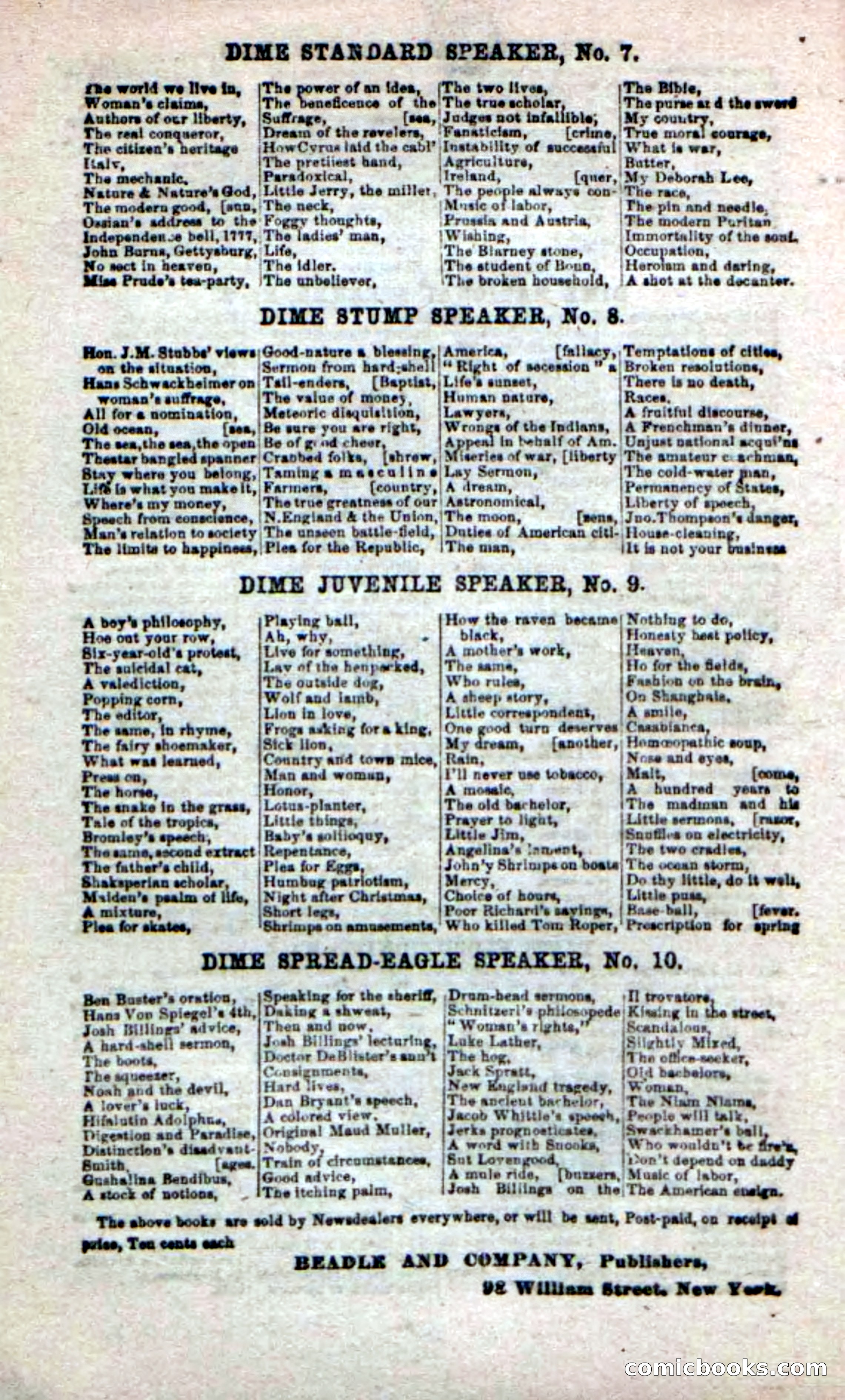 Beadle's Dime Novels No. 242 — page 98 of 100