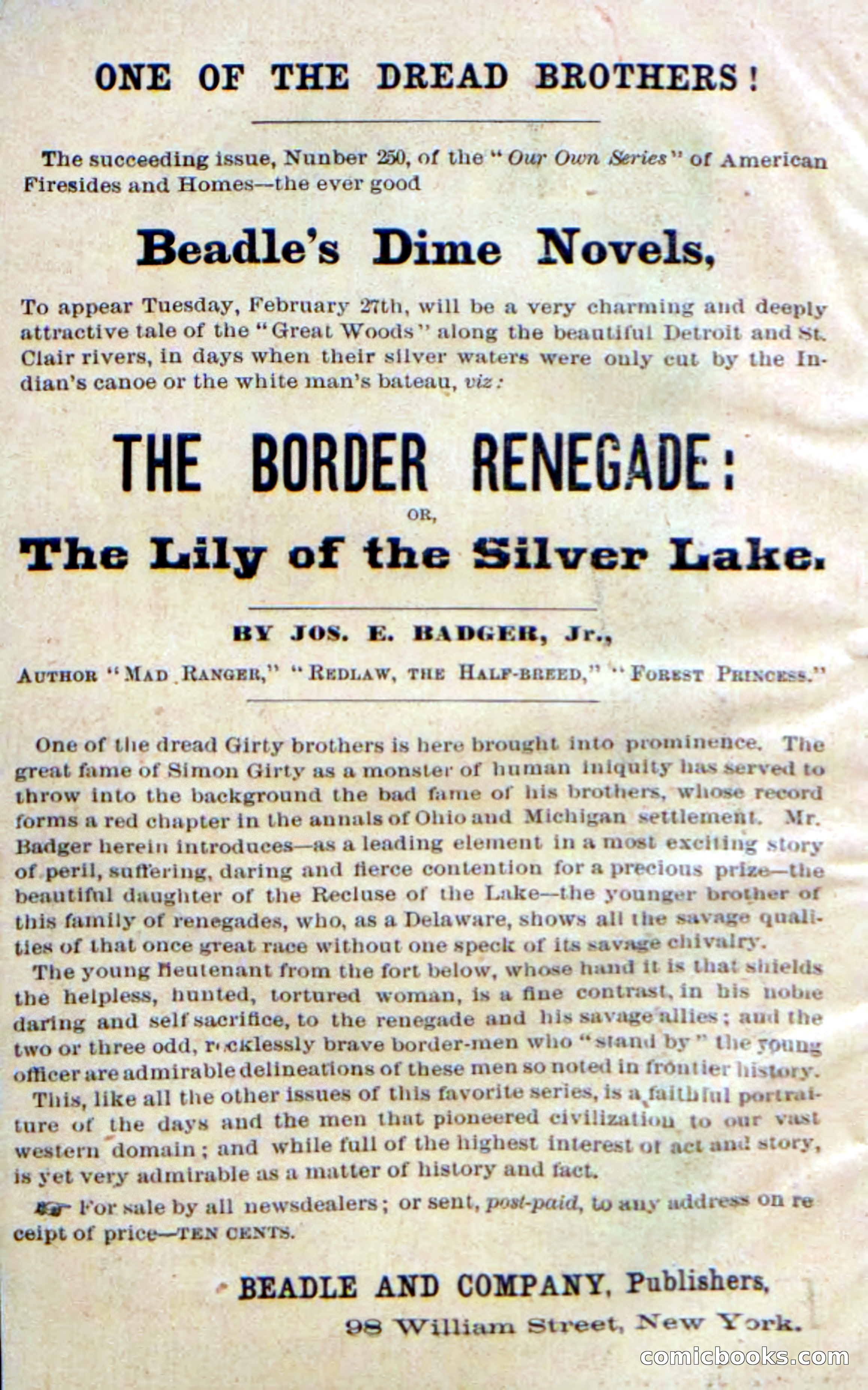 Beadle's Dime Novels No. 249: The Squaw Sachem — page 2 of 100