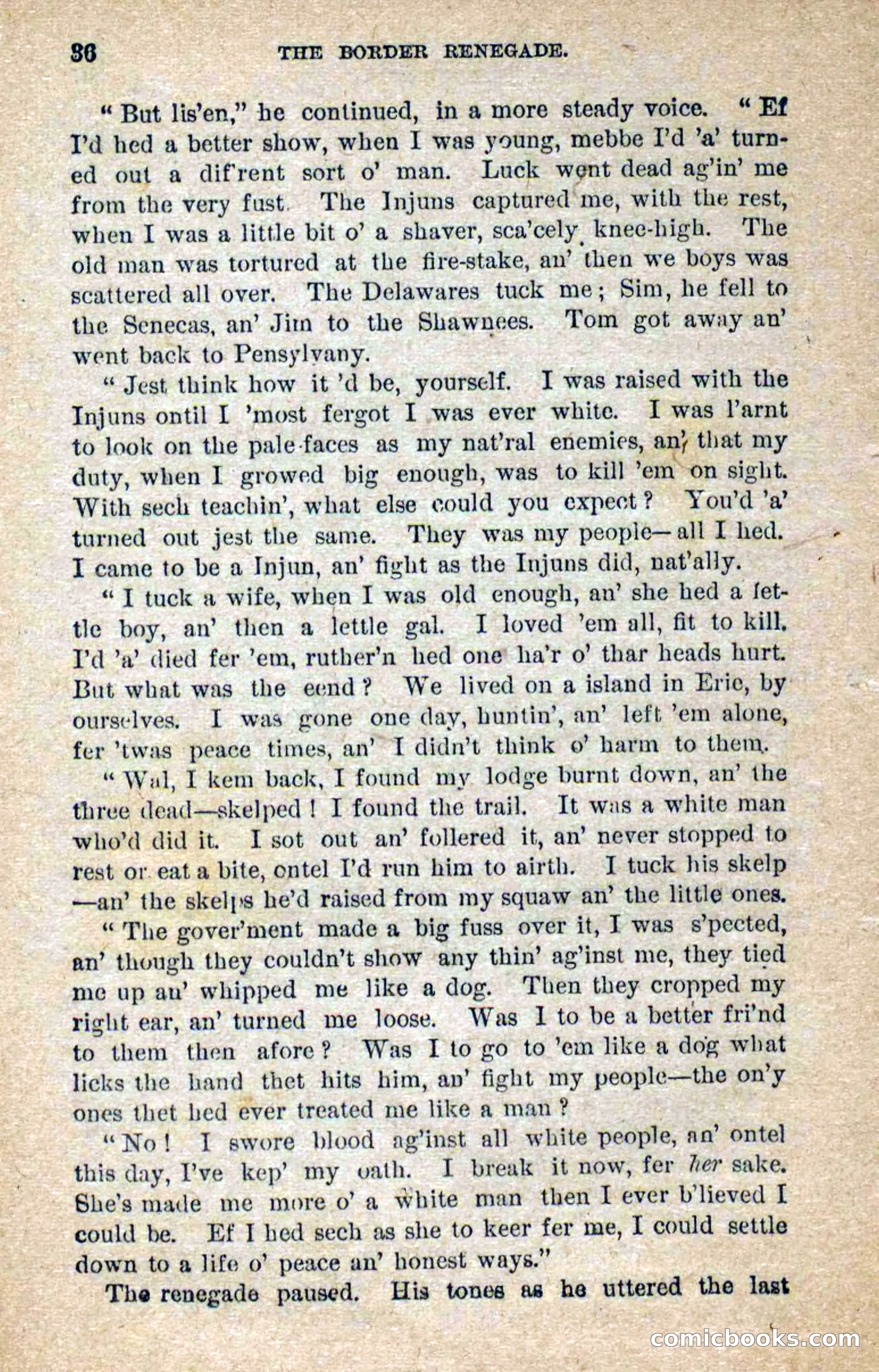 Beadle's Dime Novels No. 250: The Border Renegade — page 32 of 72