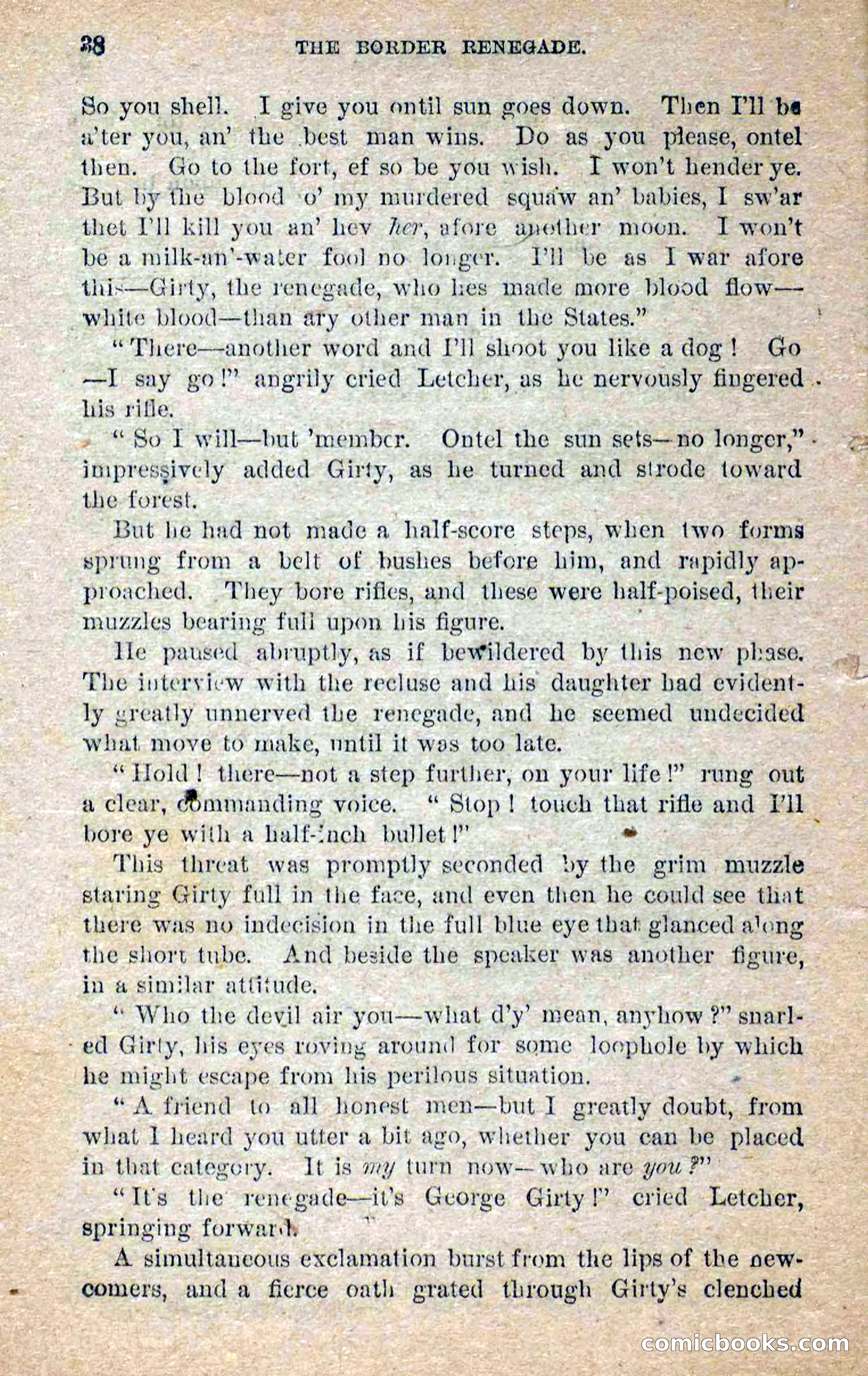 Beadle's Dime Novels No. 250: The Border Renegade — page 34 of 72