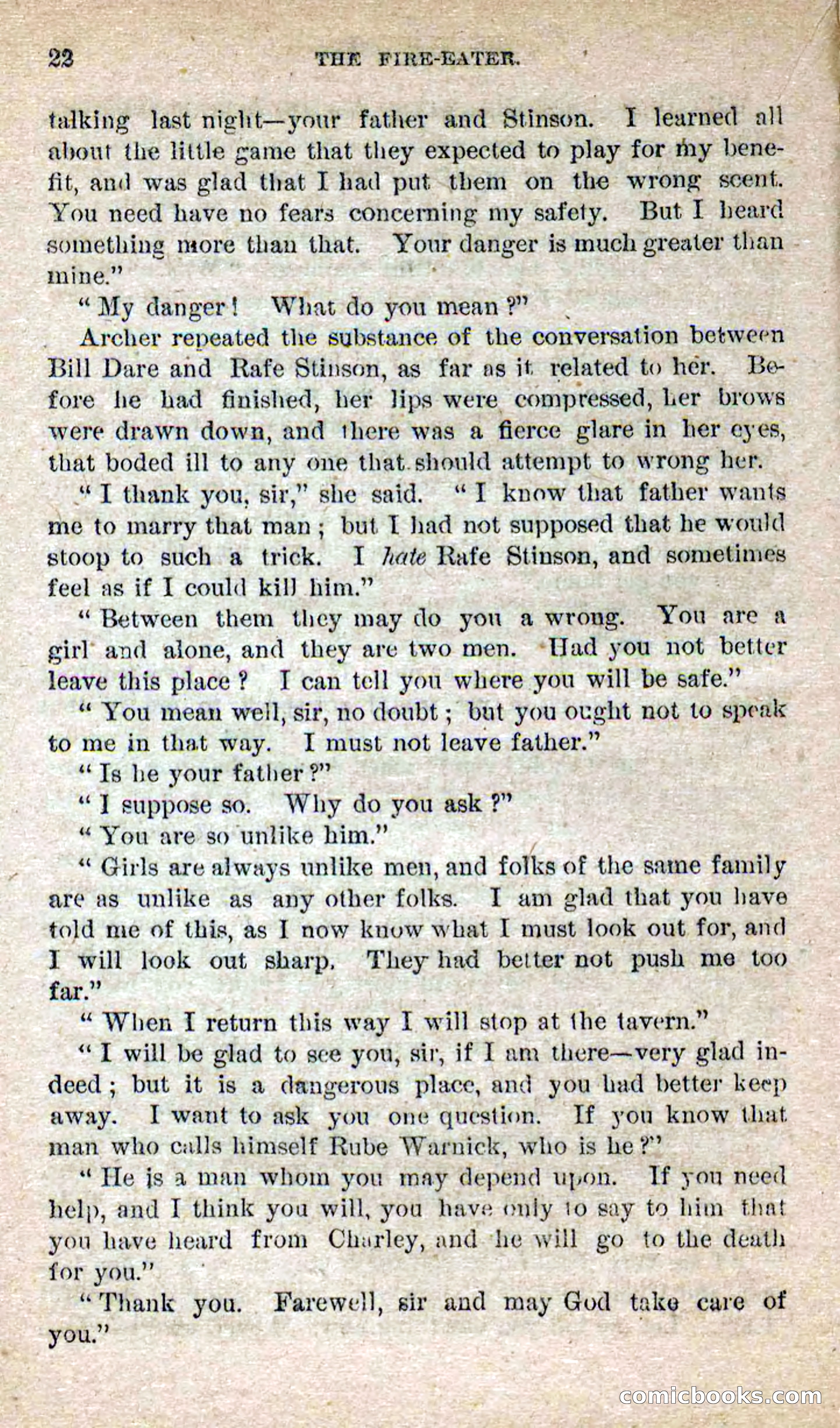 Beadle's Dime Novels No. 251: The Fire-Eater — page 20 of 100