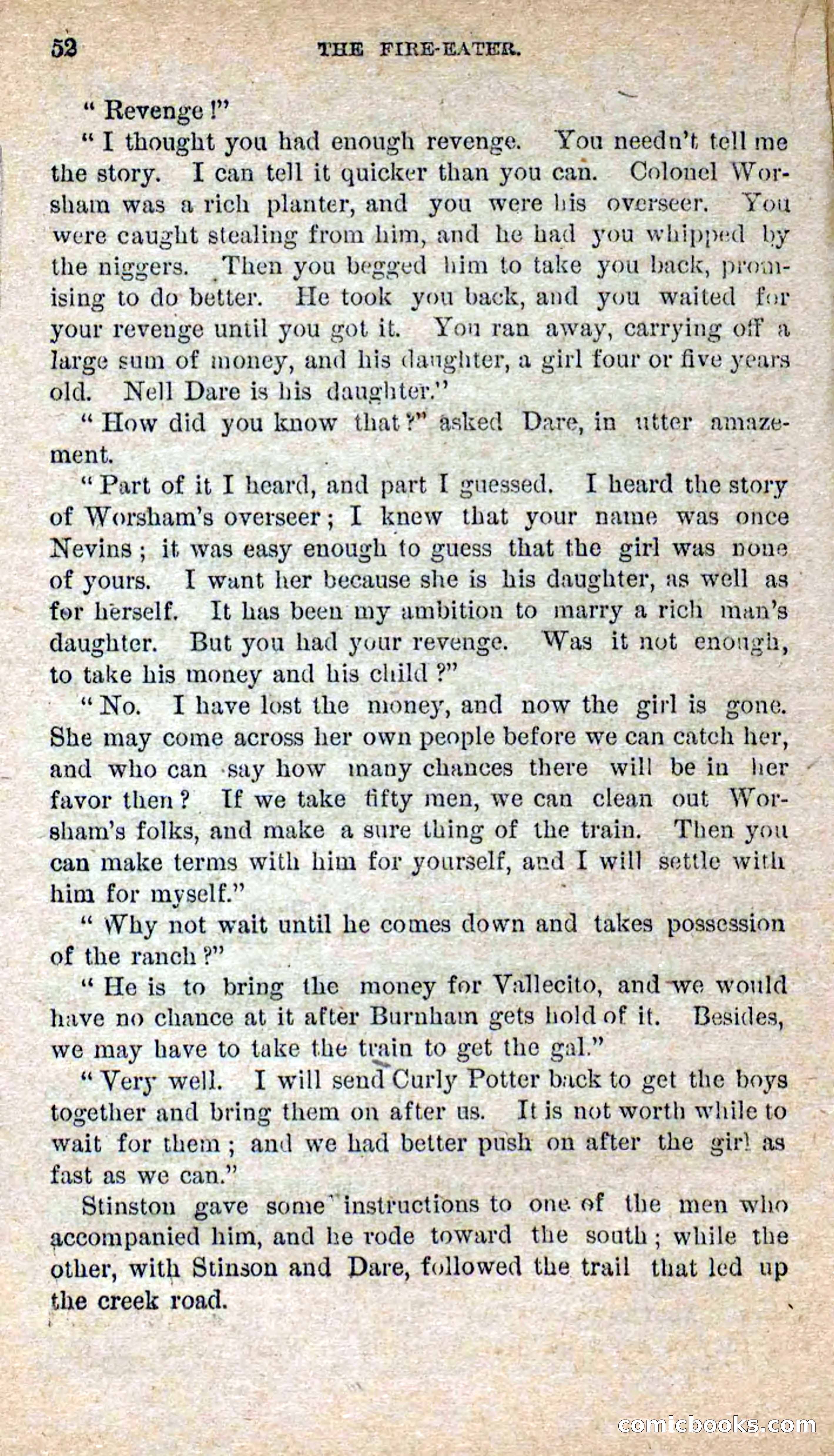 Beadle's Dime Novels No. 251: The Fire-Eater — page 50 of 100