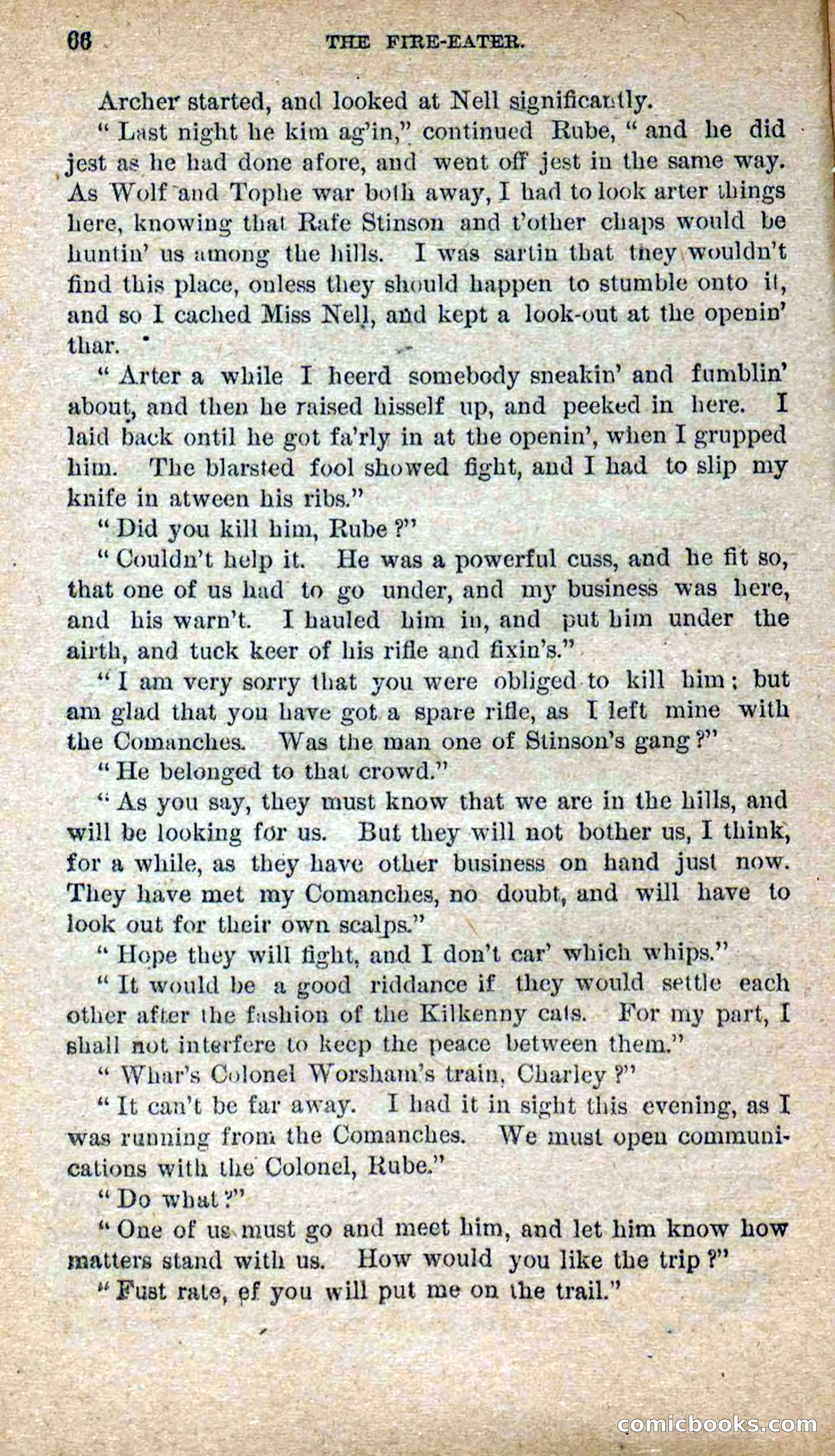 Beadle's Dime Novels No. 251: The Fire-Eater — page 64 of 100