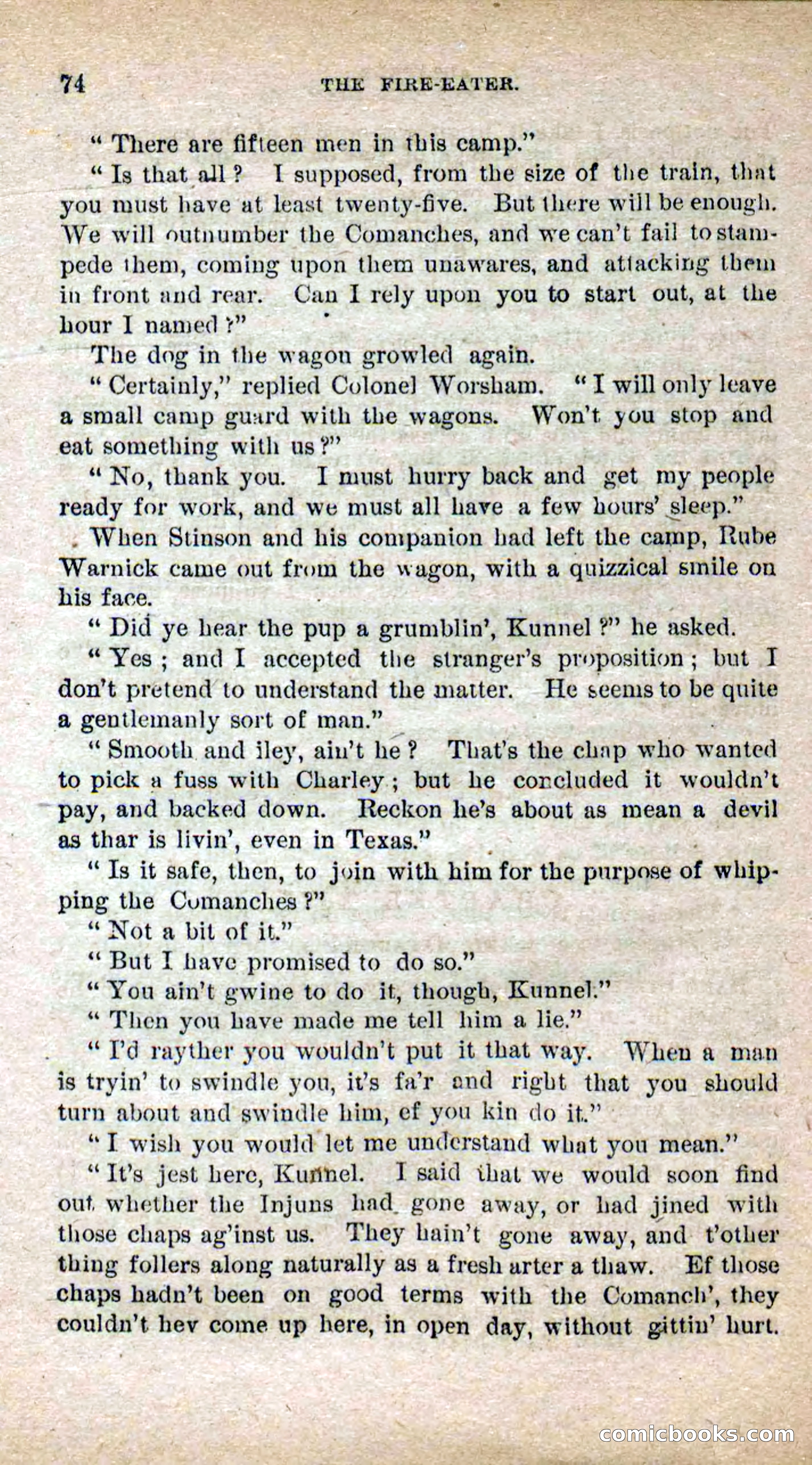 Beadle's Dime Novels No. 251: The Fire-Eater — page 72 of 100