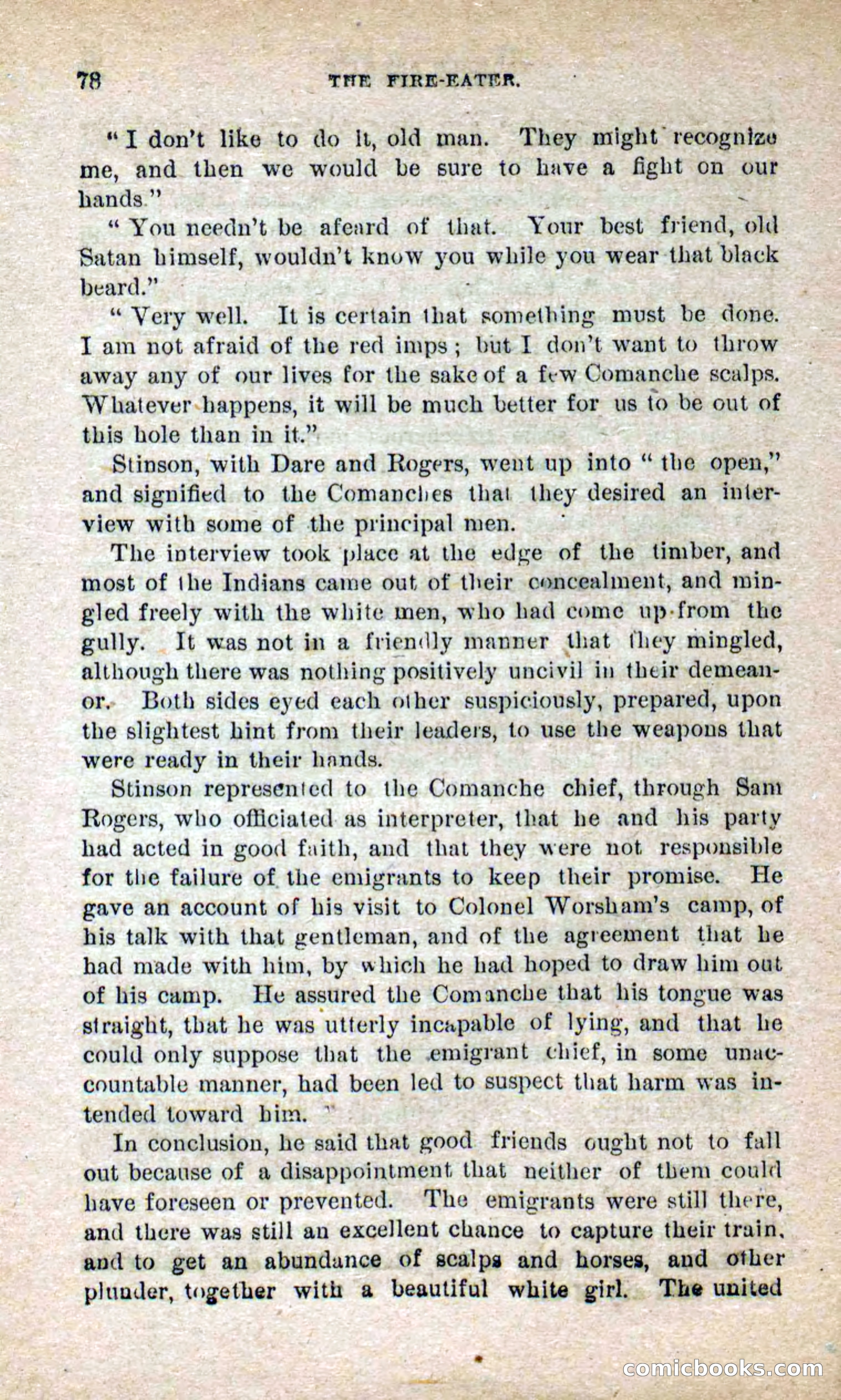 Beadle's Dime Novels No. 251: The Fire-Eater — page 76 of 100