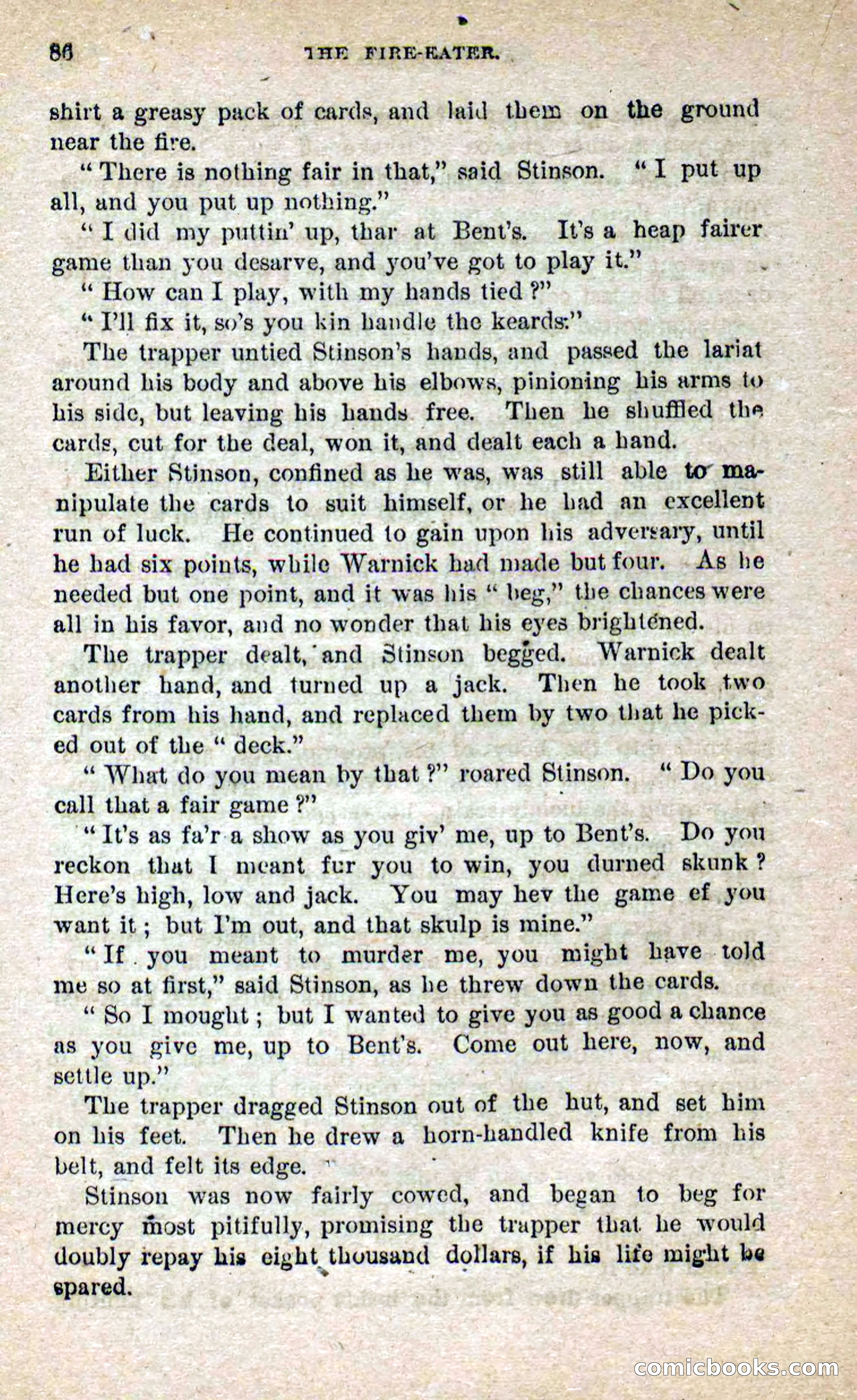 Beadle's Dime Novels No. 251: The Fire-Eater — page 84 of 100