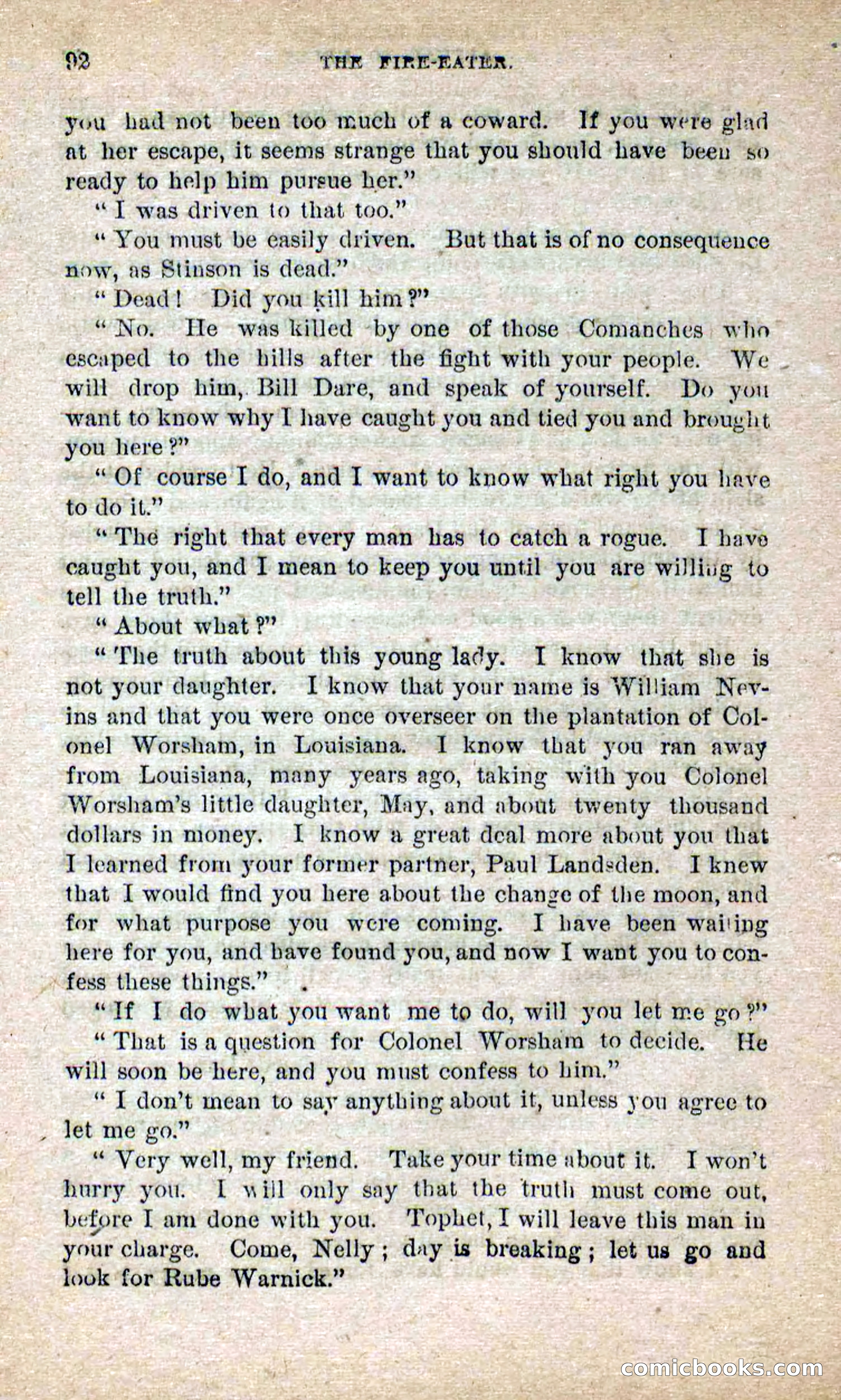 Beadle's Dime Novels No. 251: The Fire-Eater — page 90 of 100