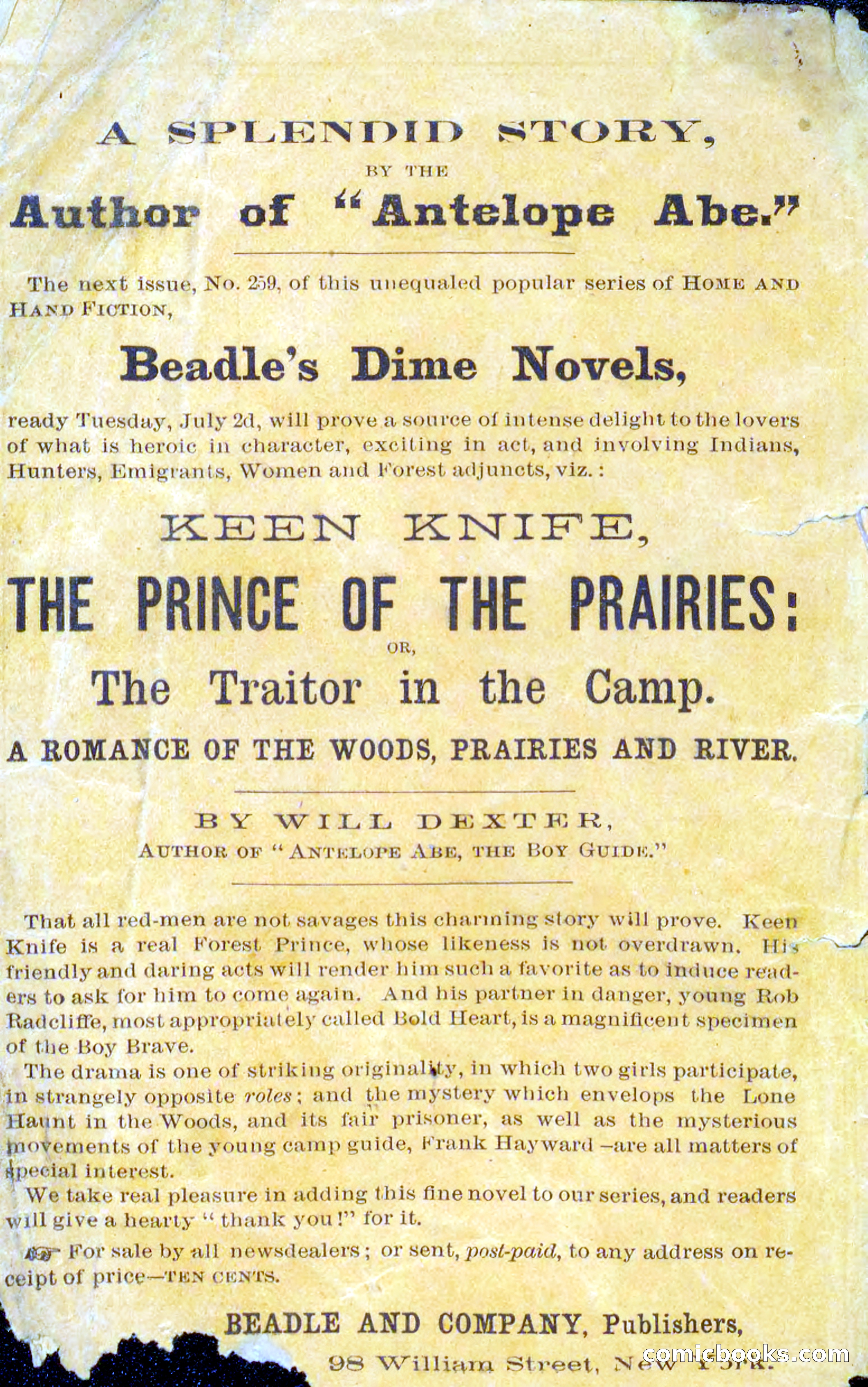 Beadle's Dime Novels No. 258: The White Brave — page 2 of 100