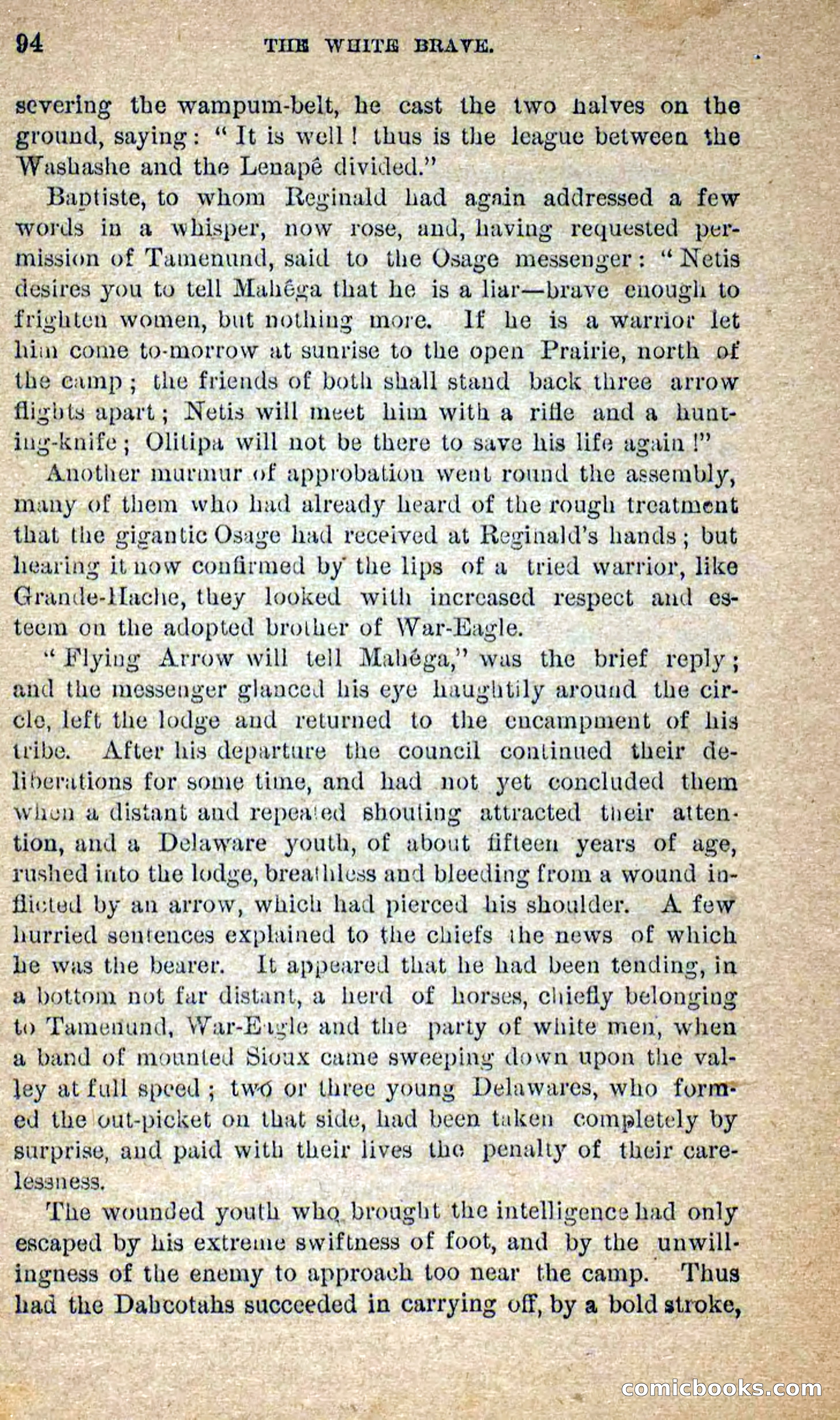 Beadle's Dime Novels No. 258: The White Brave — page 92 of 100