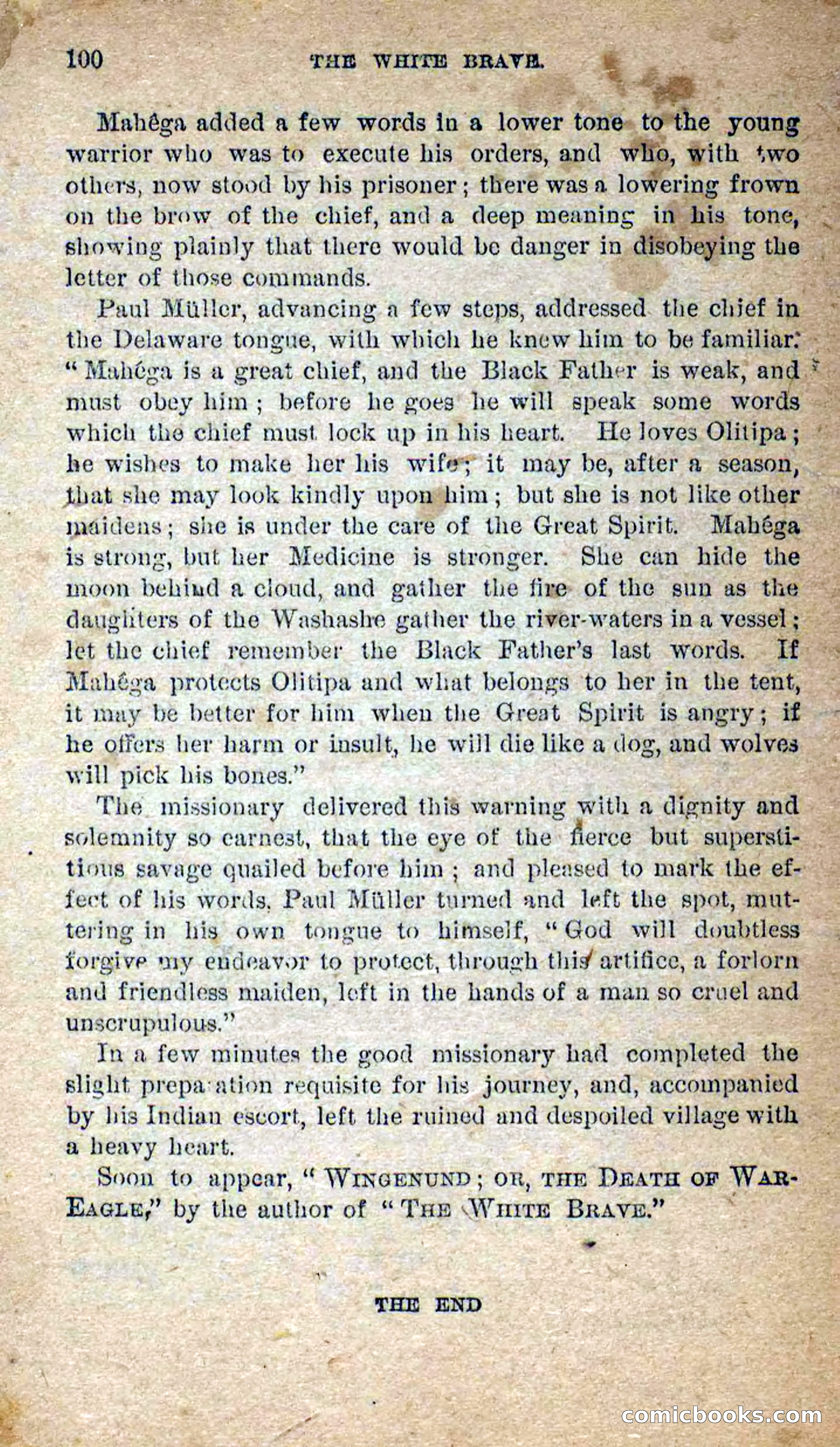 Beadle's Dime Novels No. 258: The White Brave — page 98 of 100