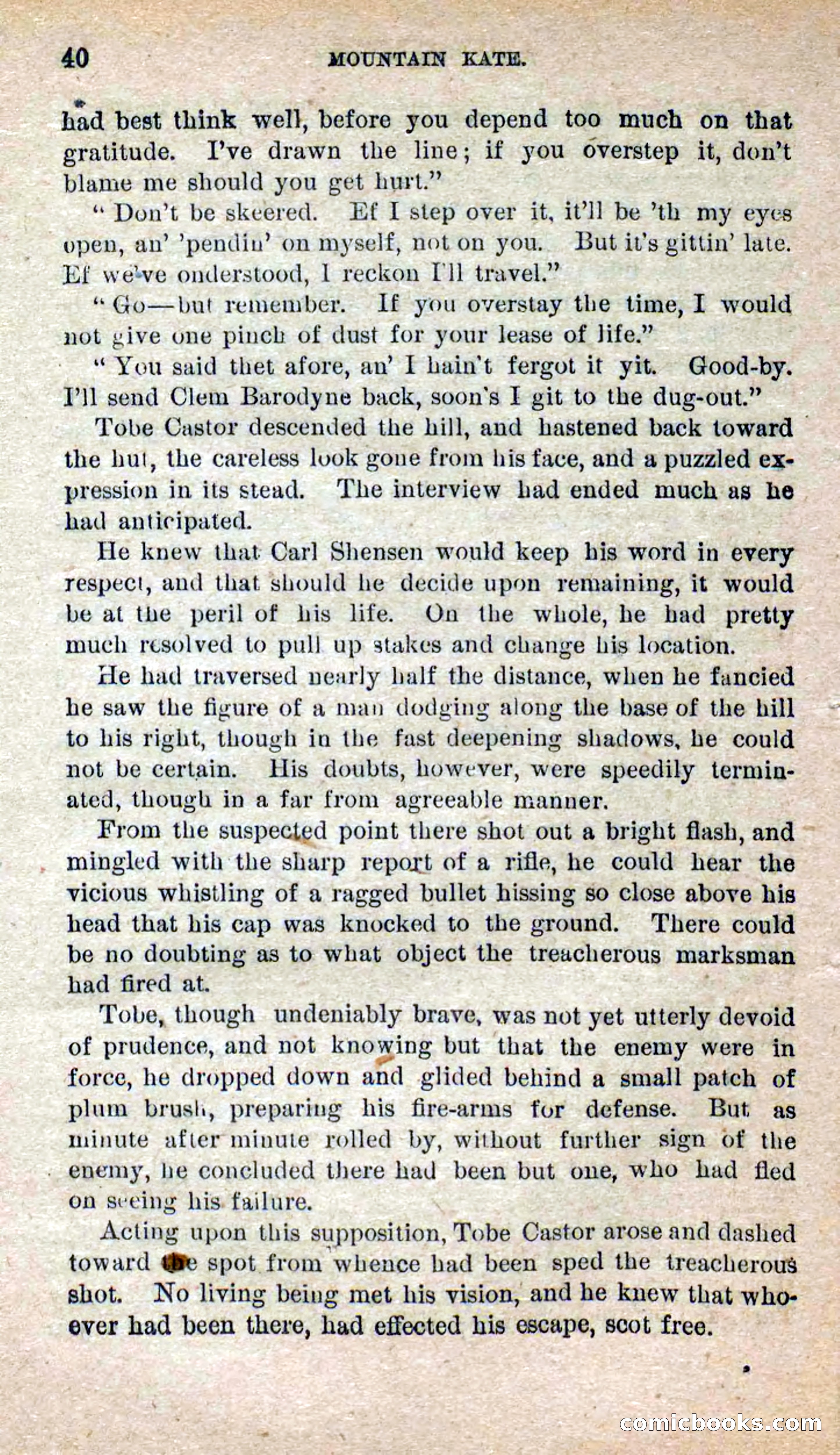 Beadle's Dime Novels No. 264: Mountain Kate — page 36 of 100