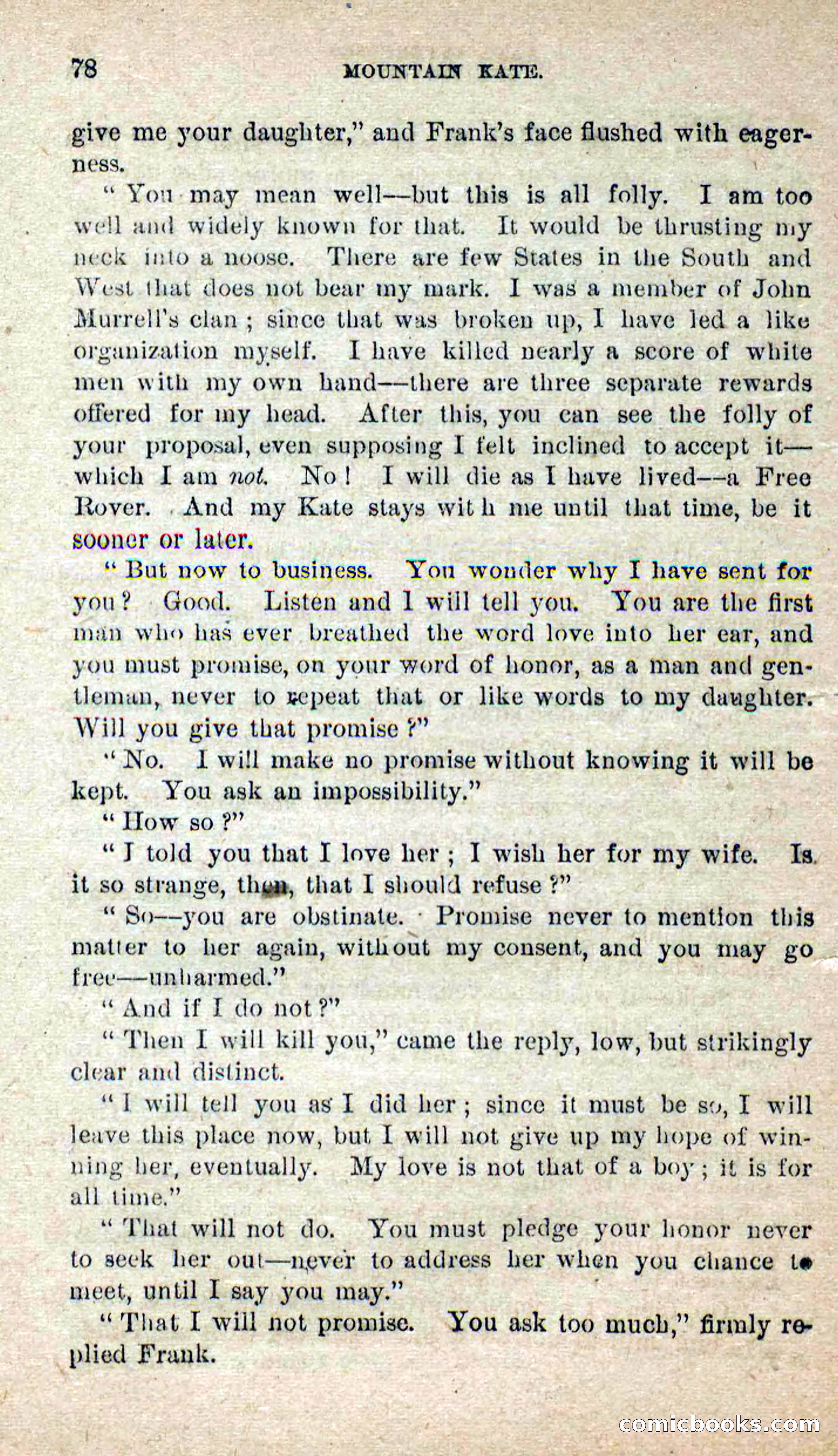 Beadle's Dime Novels No. 264: Mountain Kate — page 74 of 100