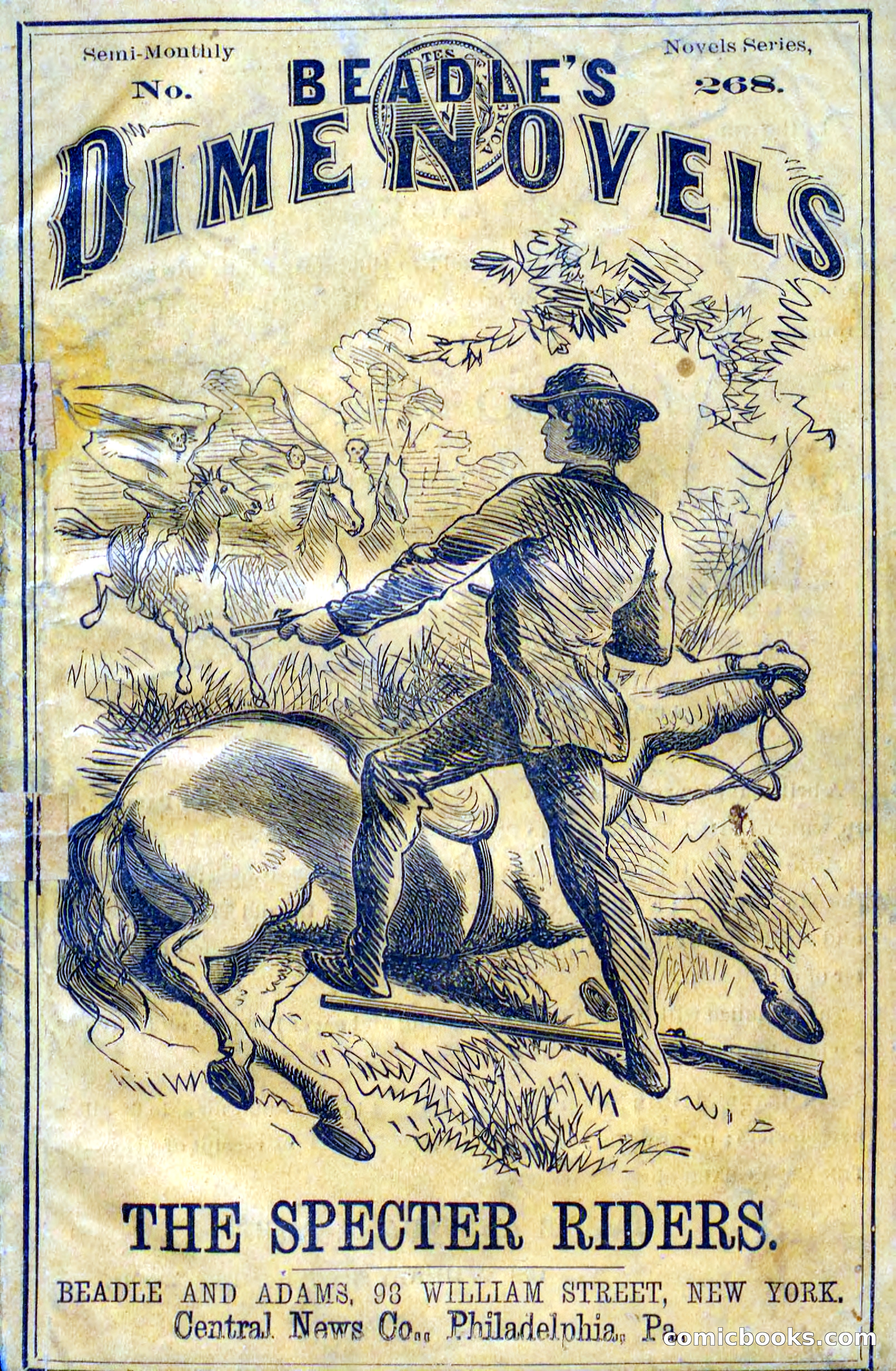 Beadle's Dime Novels No. 268: The Specter Riders — page 1 of 100