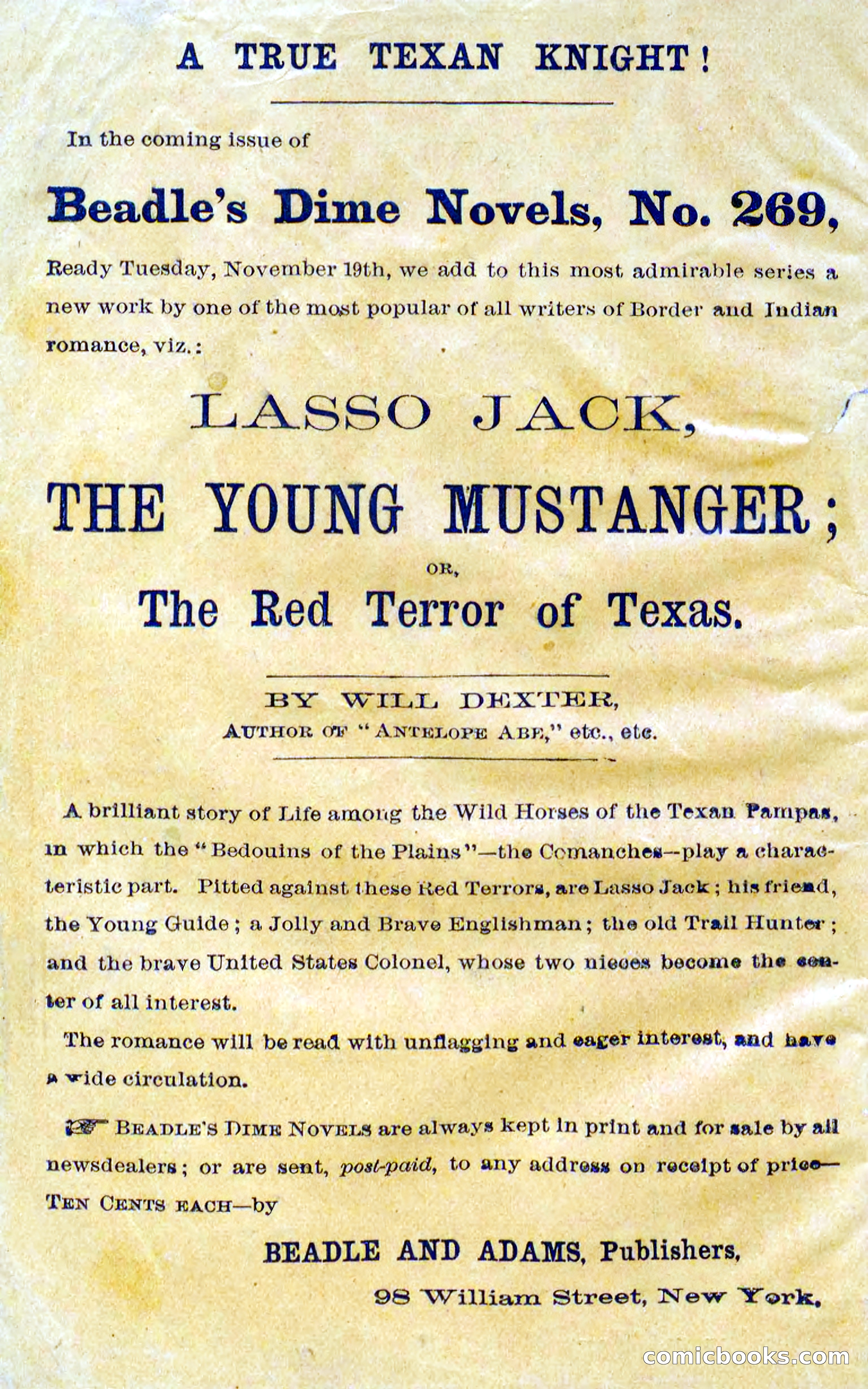 Beadle's Dime Novels No. 268: The Specter Riders — page 2 of 100