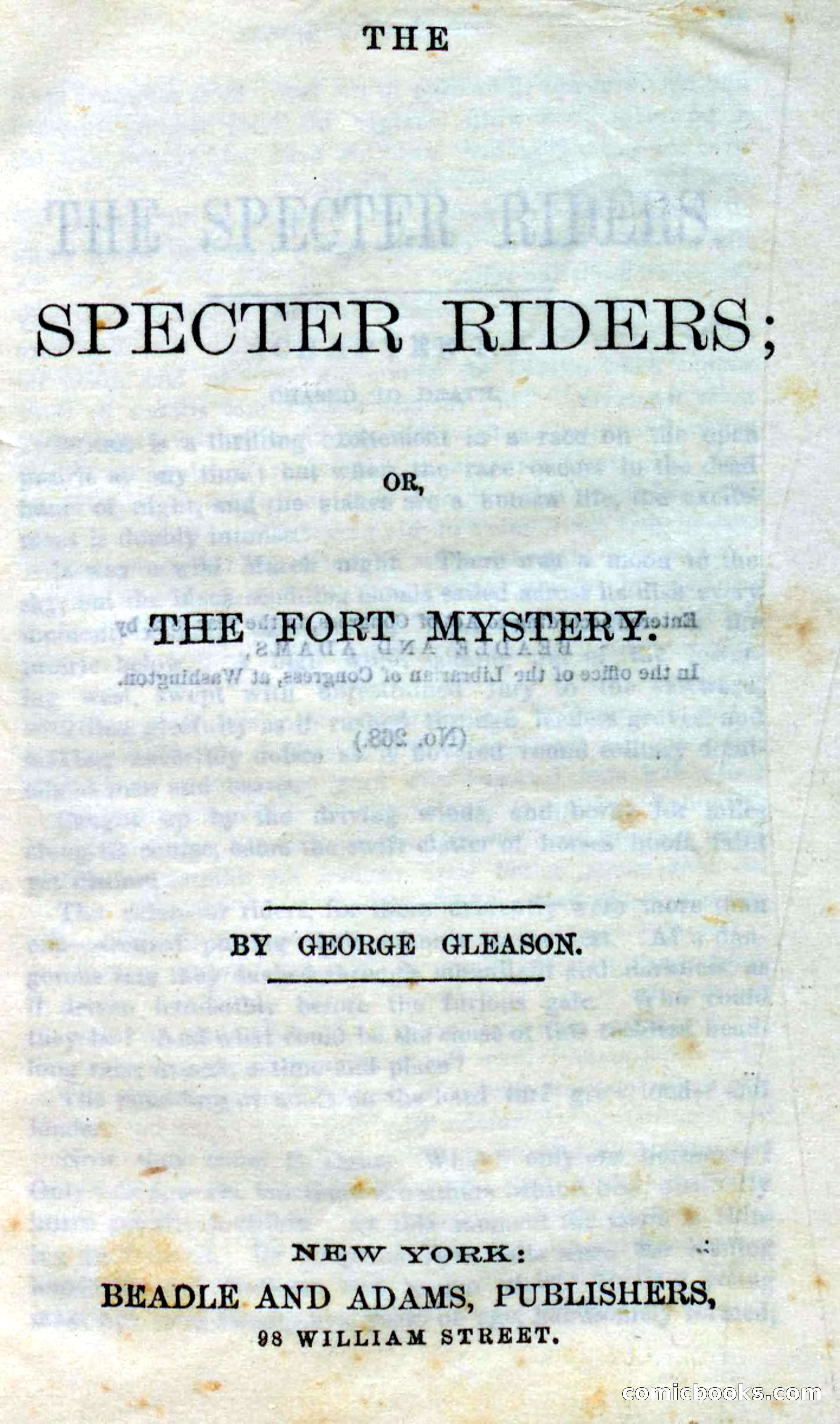 Beadle's Dime Novels No. 268: The Specter Riders — page 5 of 100