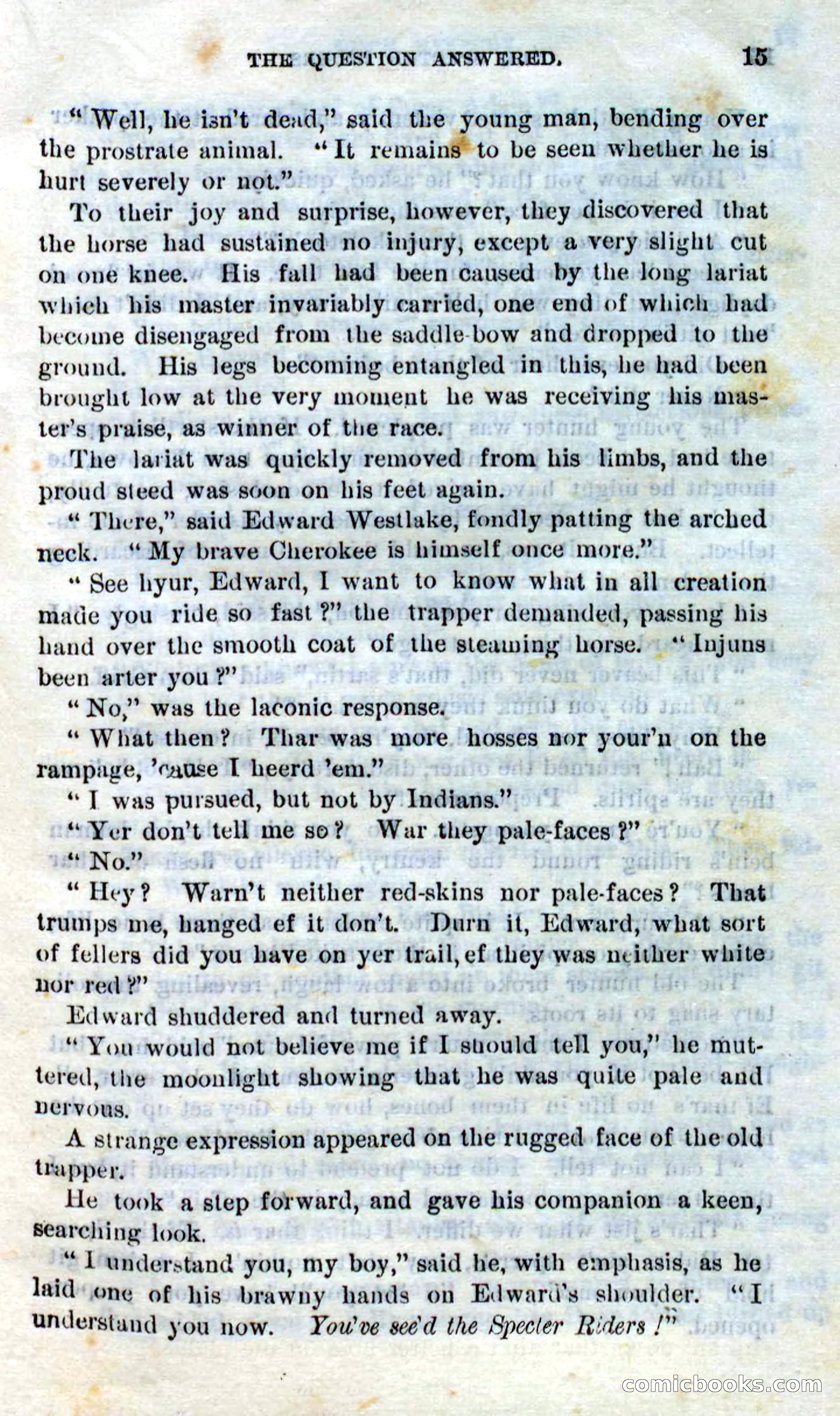 Beadle's Dime Novels No. 268: The Specter Riders — page 13 of 100