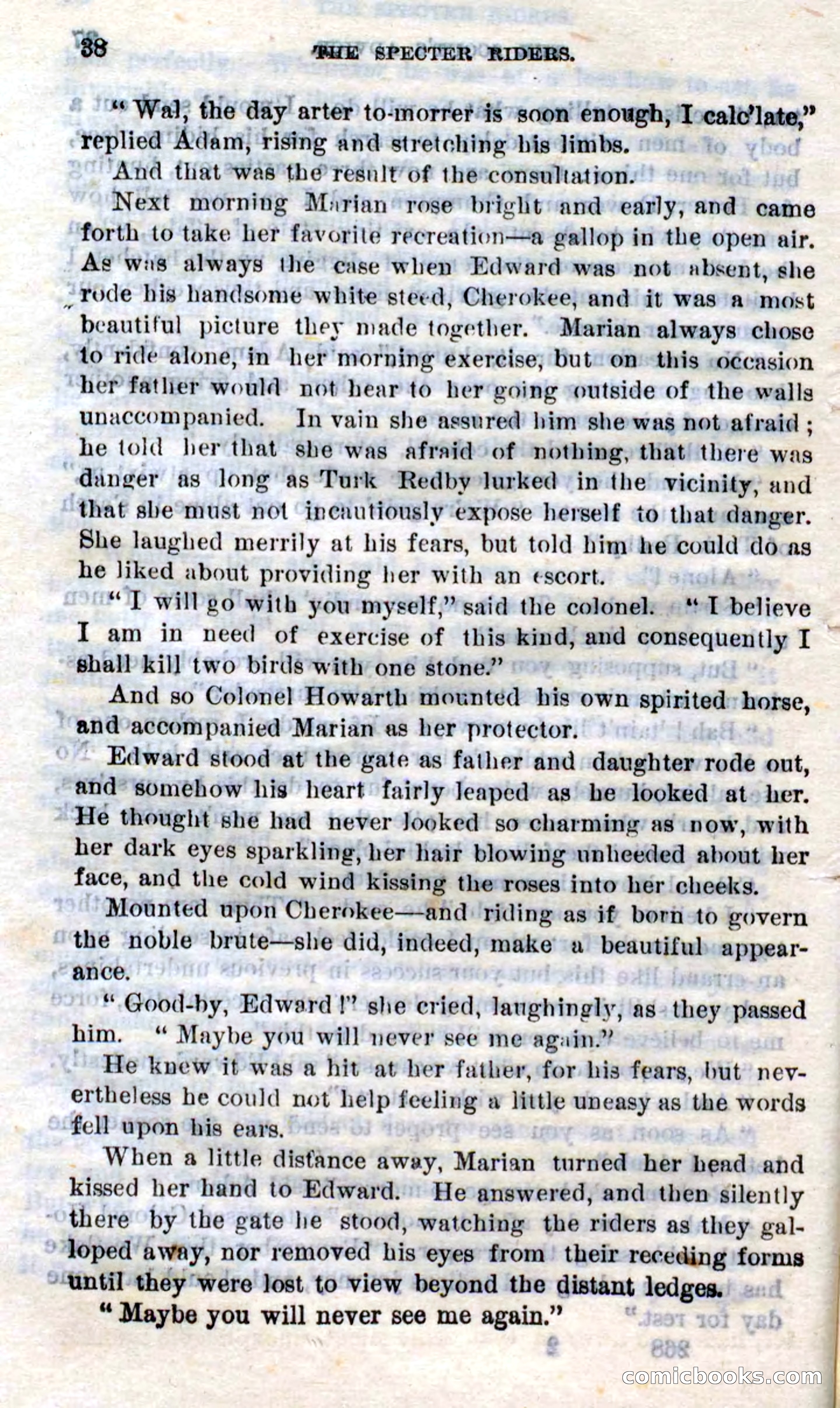 Beadle's Dime Novels No. 268: The Specter Riders — page 36 of 100