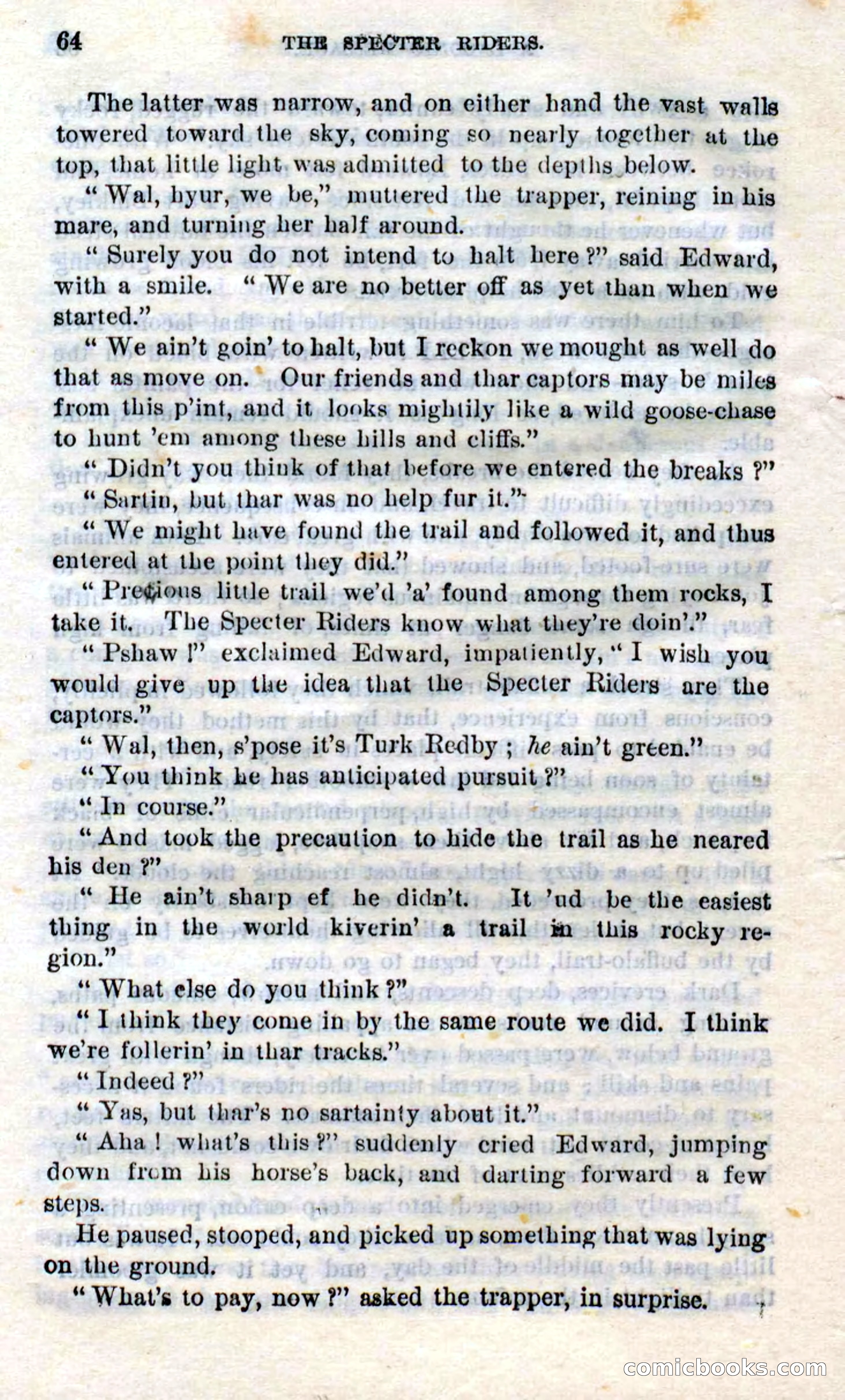 Beadle's Dime Novels No. 268: The Specter Riders — page 62 of 100