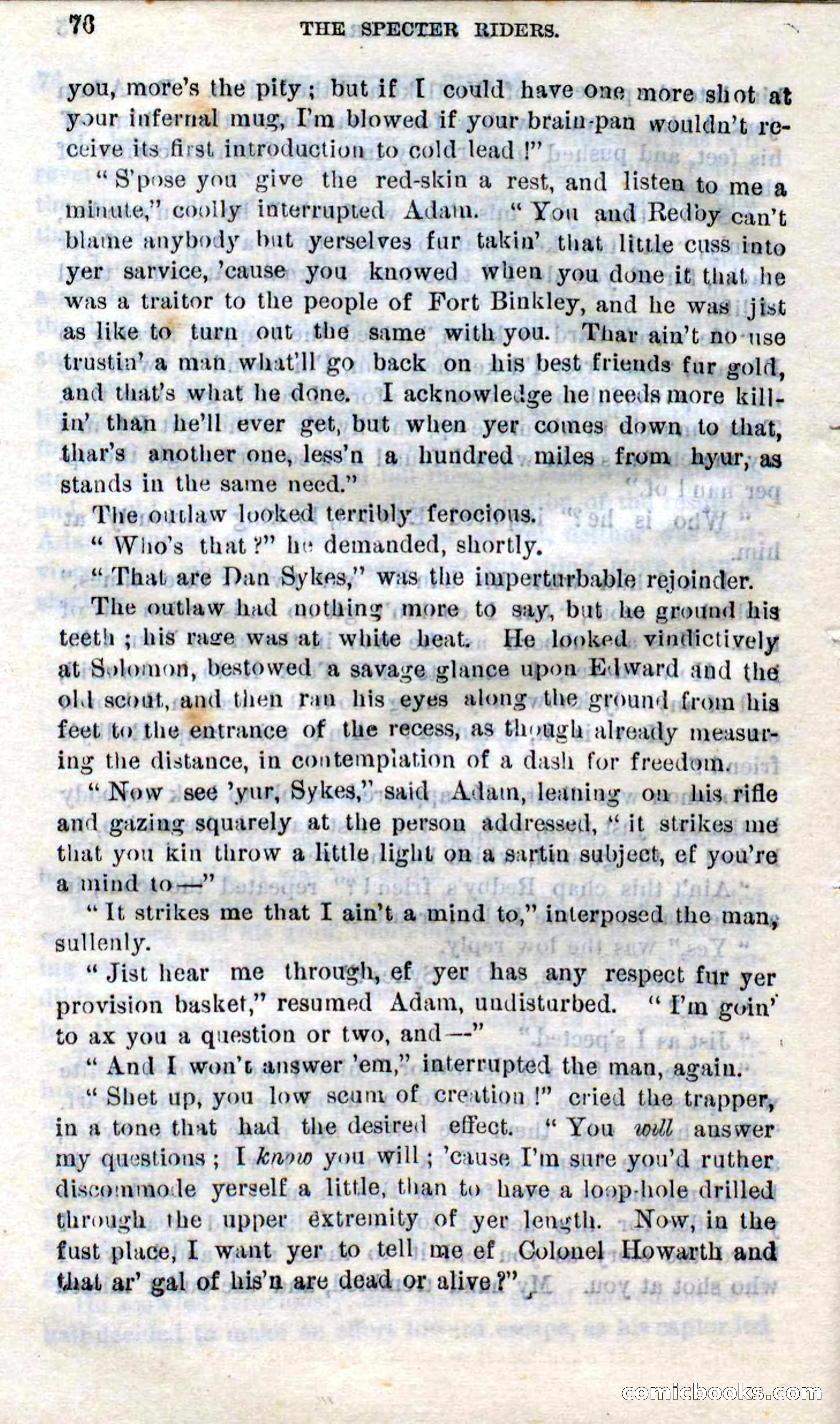 Beadle's Dime Novels No. 268: The Specter Riders — page 74 of 100