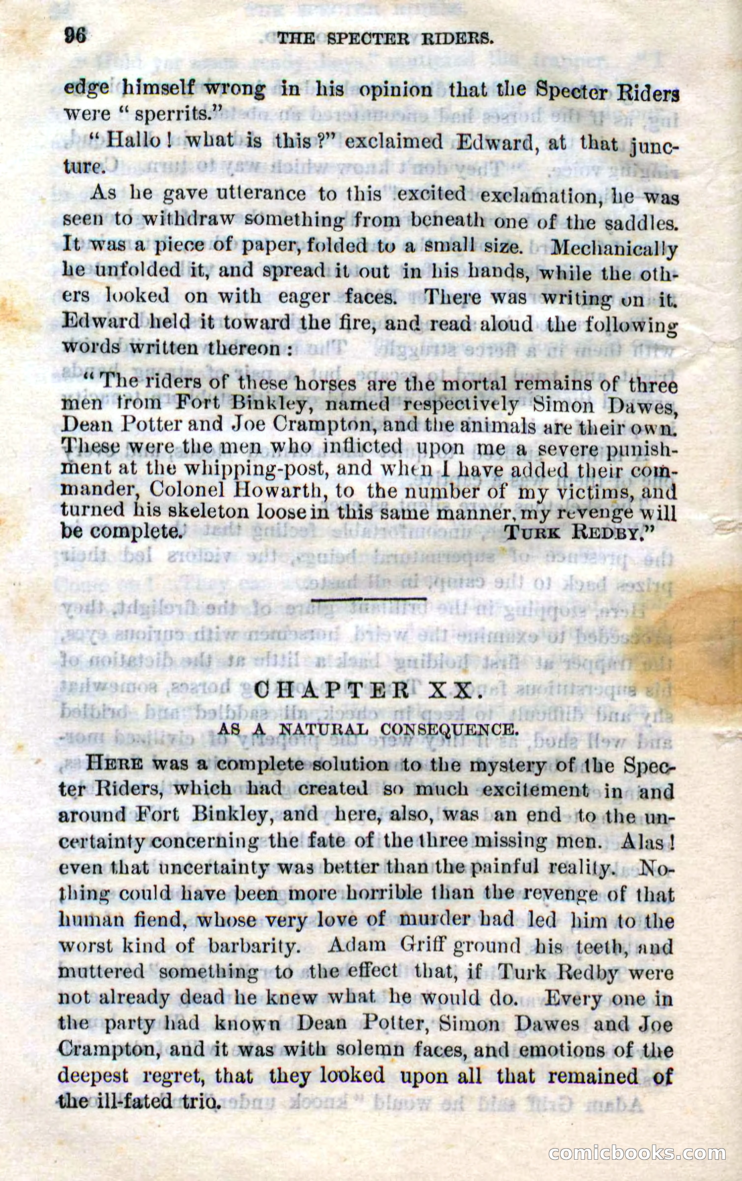 Beadle's Dime Novels No. 268: The Specter Riders — page 94 of 100